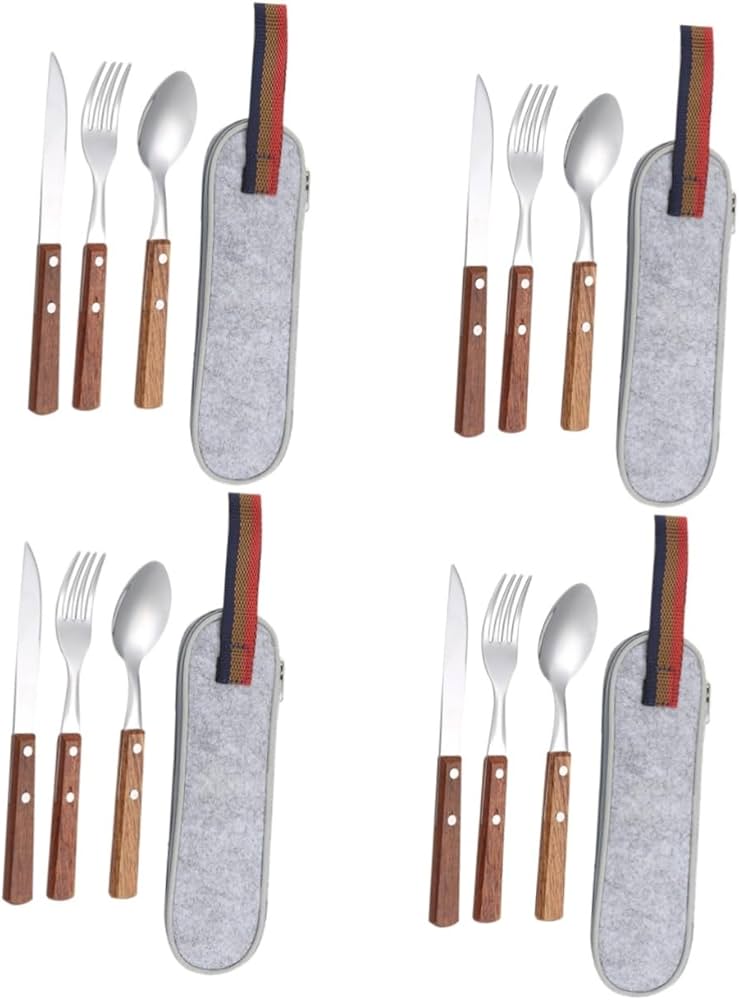 4セット】カトラリー(スプーンx2,フォークx2,ナイフx1)