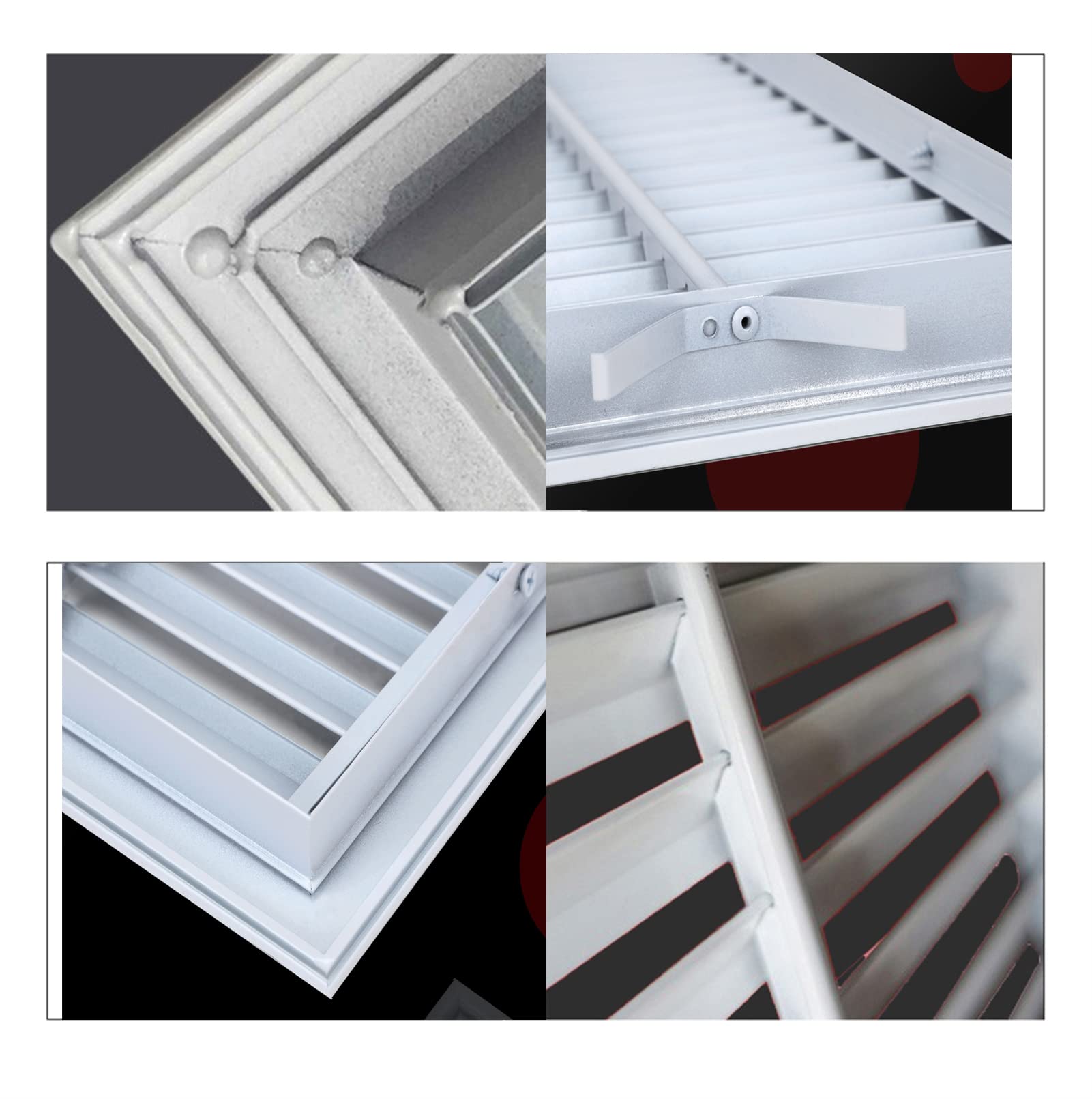 Rejilla de Ventilación Cubierta de Ventilación de aire Cubierta de Rejilla de Ventilación de aire Rejillas de Ventilación de Armario para Ventilación de Armario 60x60cm Blanco