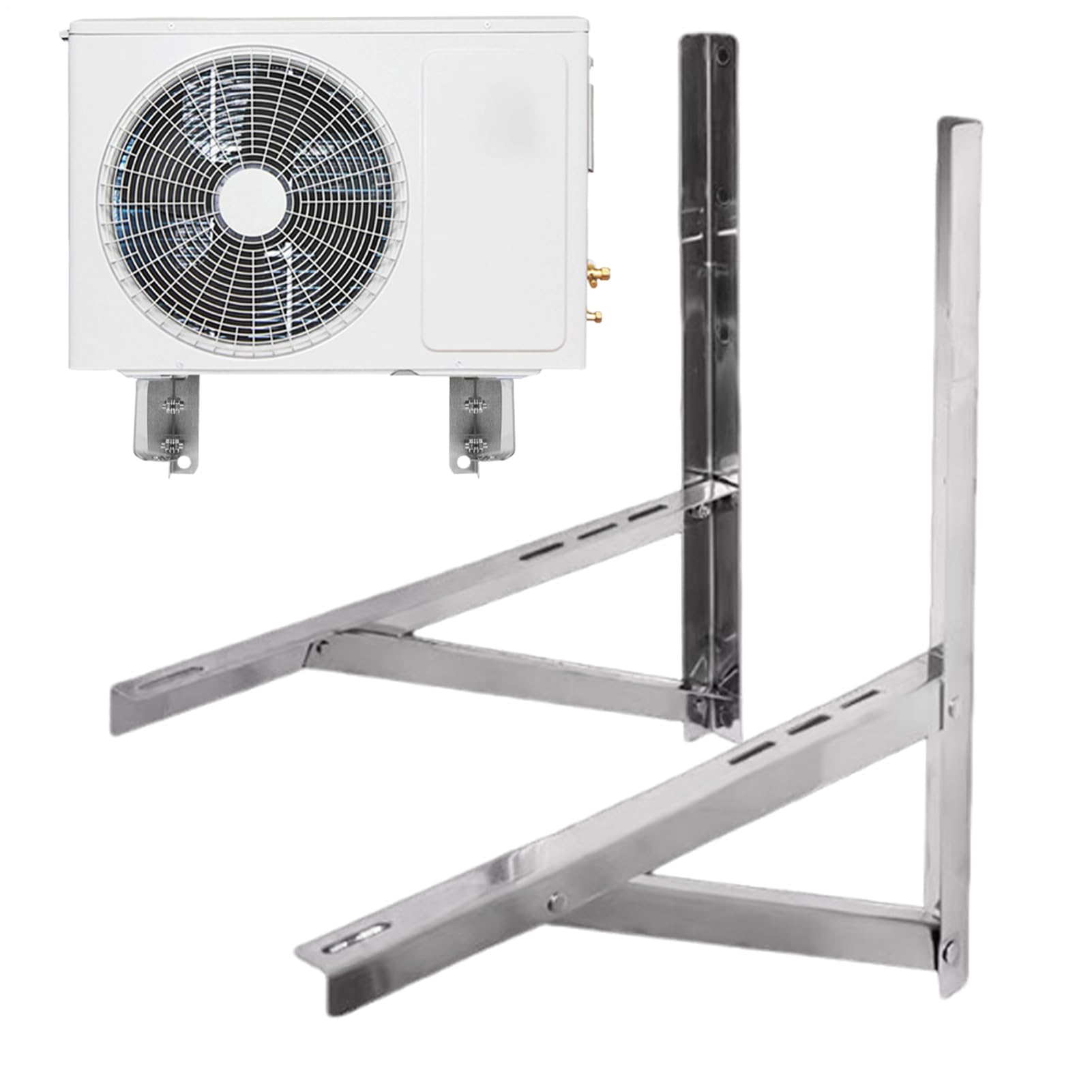 Soporte para Aire Acondicionado Soporte de Pared Plegable de Acero | Soporte de pared para unidad exterior de mini split Para Unidad Exterior de Sistemas Split Sin