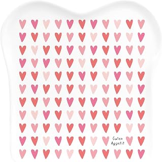 Graphic Workshop Toaster Plate with Slogan | Porcelain | Hearts
