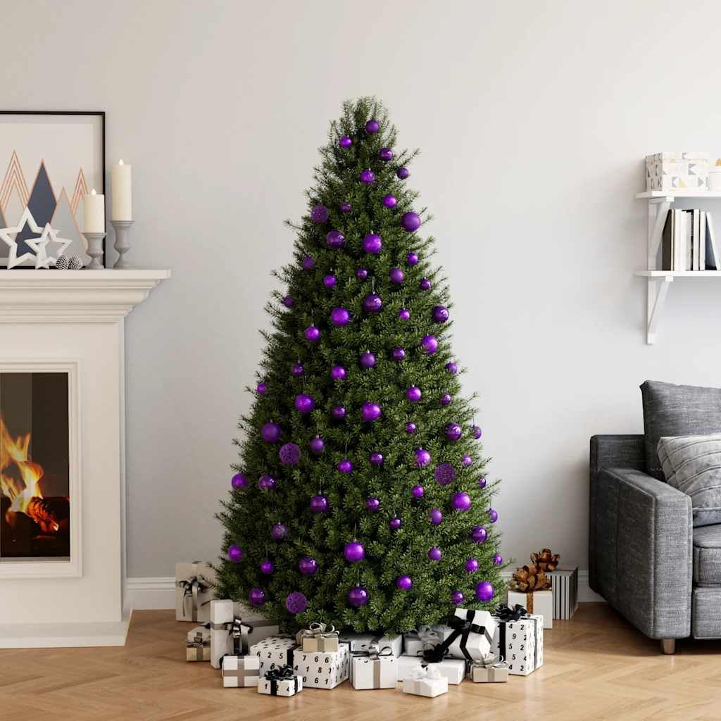 Ensemble de boules de Noël 100 pcs violet pour grand sapin et décorations de Noël