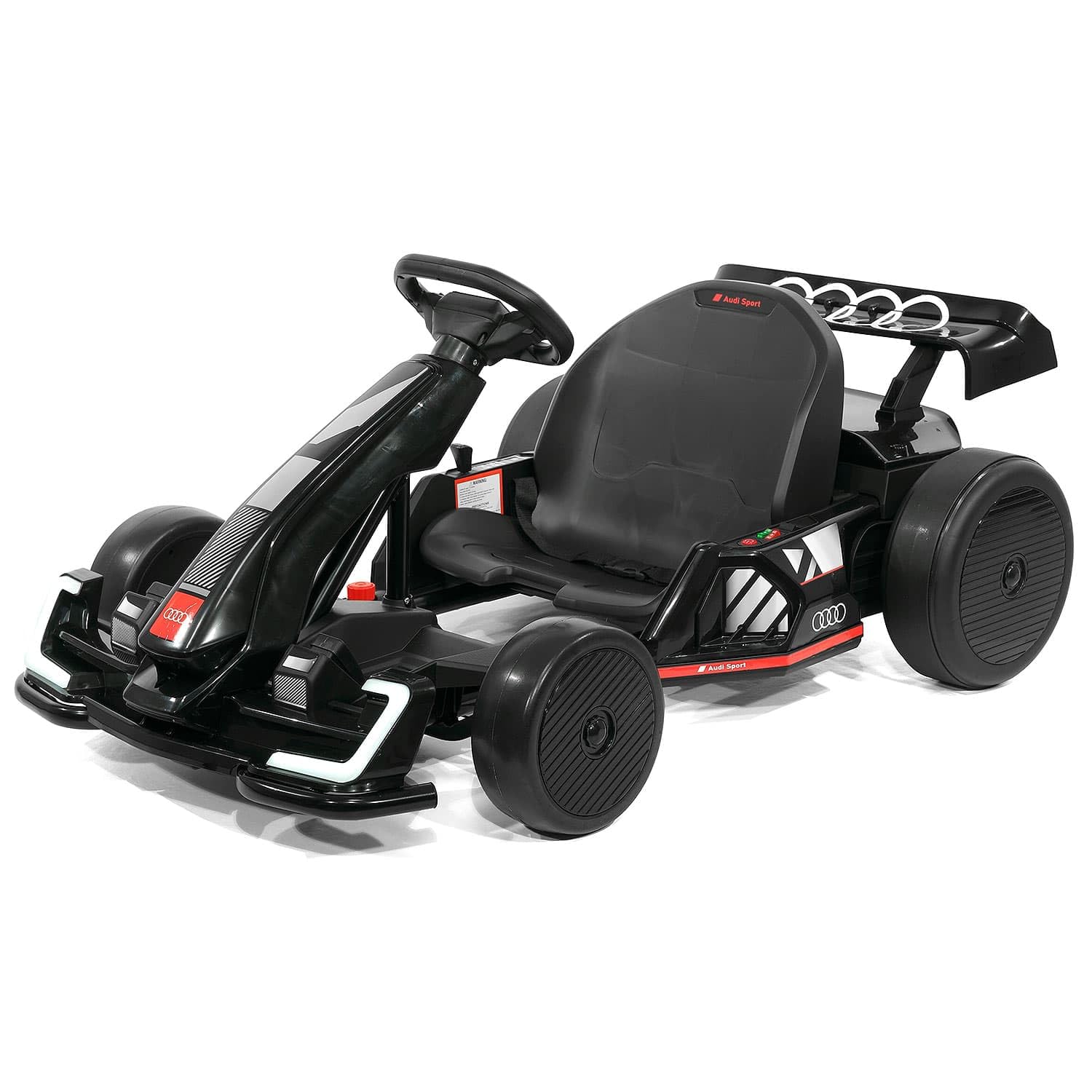 Audi Sport 24V Big Kids Drifting Ride-On Go Kart (Black)