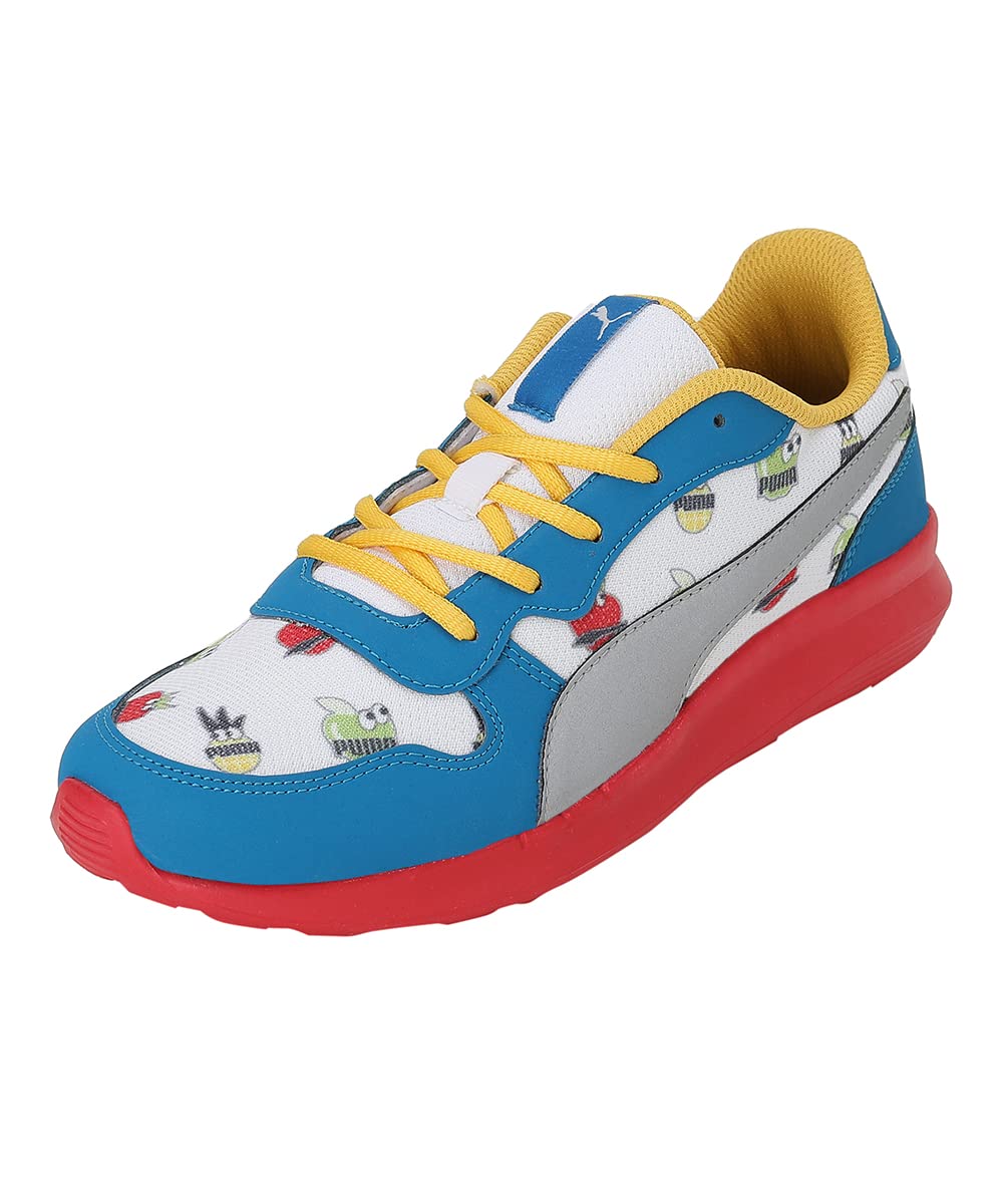 Puma Unisex-Child Cooby V1 Jr Mykonos Blue-Puma White-Spectra Yellow-Silver-High Risk Red Sneaker- 4 UK (39023602) (B09XV56H3Z) Amazon Price History, Amazon Price Tracker