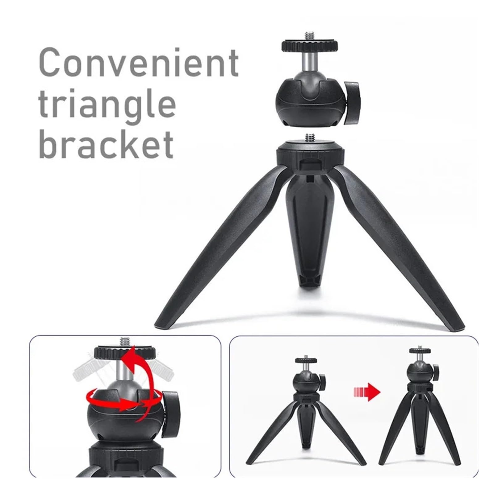 Treppiede for mini proiettore, supporto da tavolo, supporto for braccio | Configurazione desktop, supporto for il braccio, struttura compatta, posizionamento flessibile