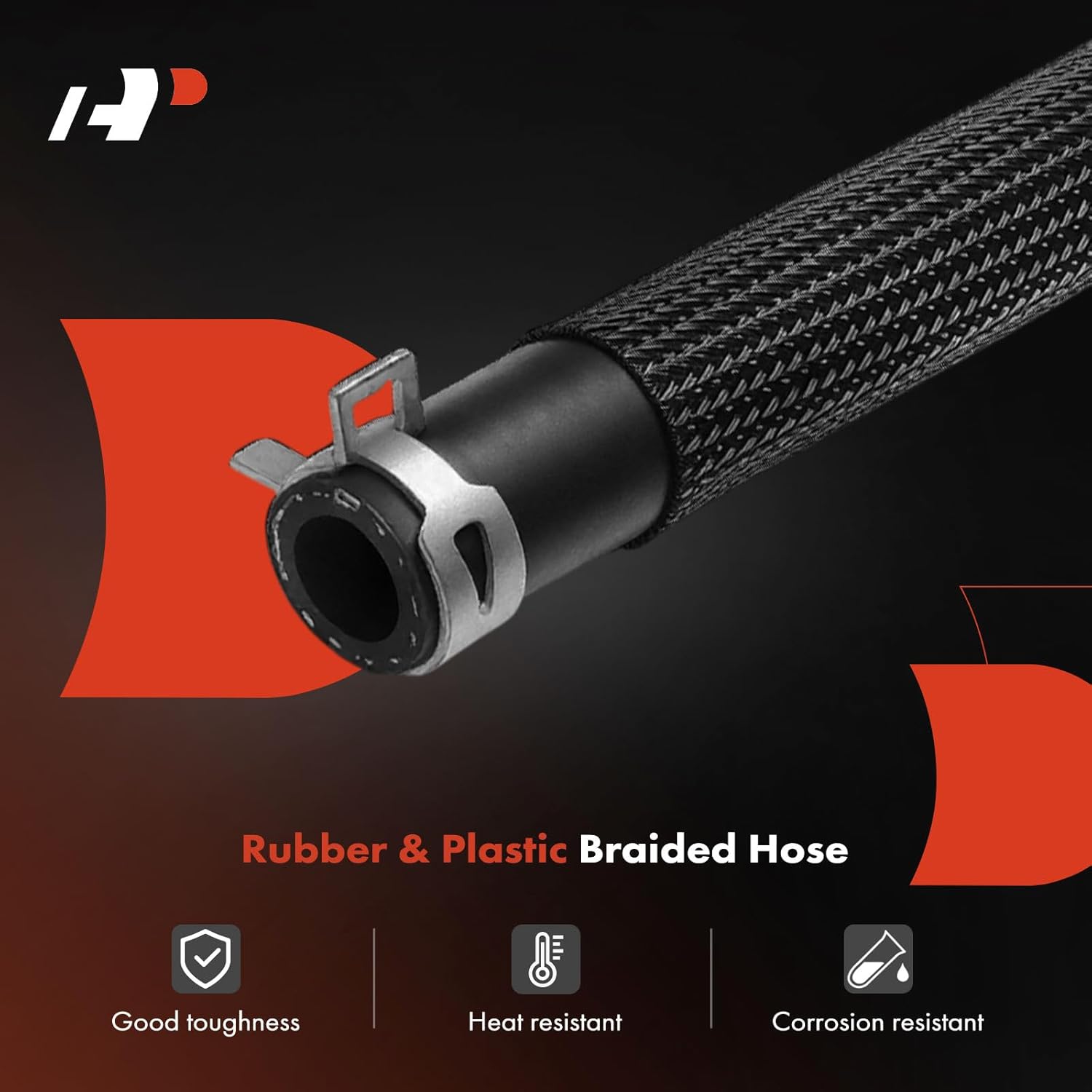 A-Premium Inlet HVAC Heater Hose Assembly Compatible with Ford E-350 Club Wagon 2005 6.0L, E-350 Super Duty 2006-2010 6.0L