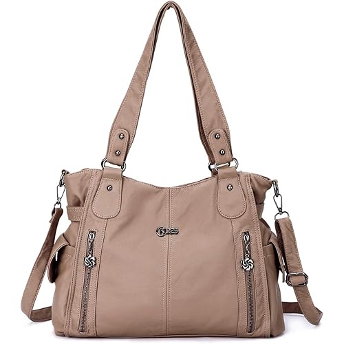 Purses and Handbags for Women Large Hobo Shoulder Bags Soft PU Leather Multi-Pocket Tote Bag