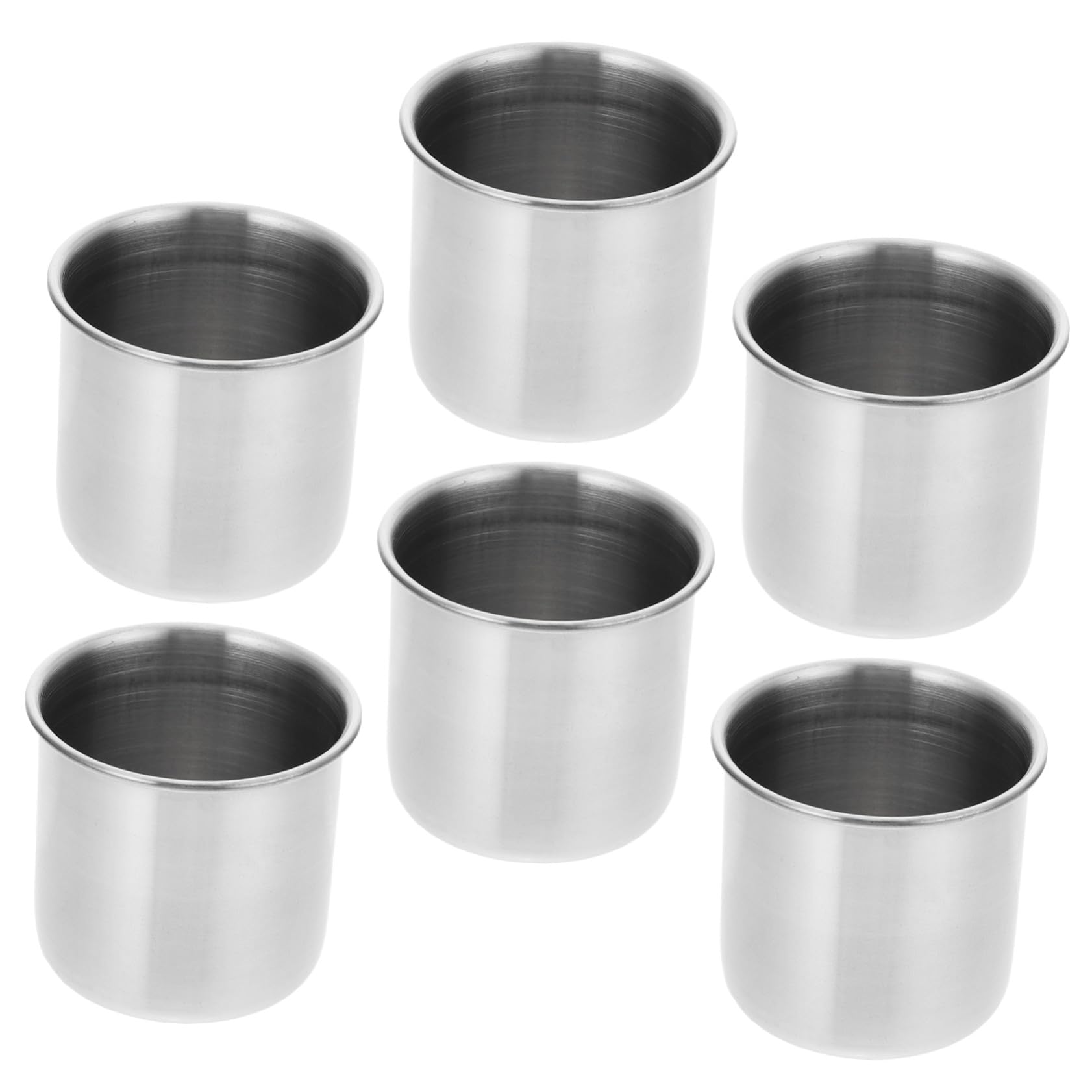 6 Piezas Taza Medicinal Inoxidable Vaso De Precipitados Medidas Tazas Vaso Medidor Inoxidable De Metal 304 Plata