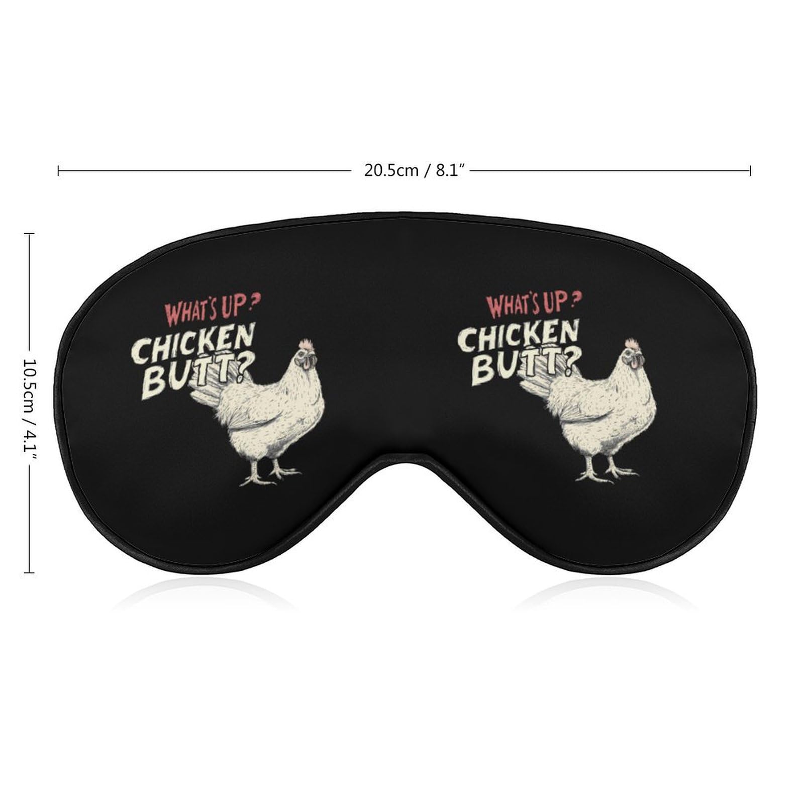 Chicken Hen What Sleep Mask Eye Shade Cover Adjustable Strap for Travel Lunch Break Women Men