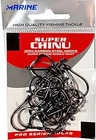 Marine Sports, Anzol Marine Sports Super Chinu Strong Blacknickel Nº 05 Cartela Com 50 Unidades