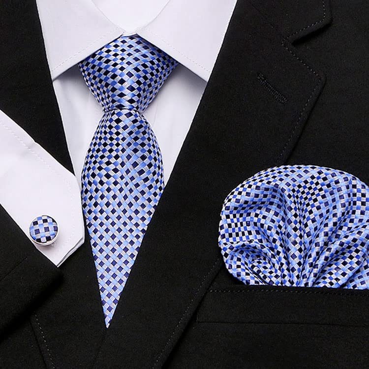 Set de corbata con gemelos y caja de regalo para hombre miniatura 3