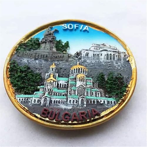 Miniatura 4 de Sofia Bulgaria - Imán para nevera de resina de la ciudad del mundo 3D, regalo turístico, imán chino hecho a mano, decoración creativa para el hogar