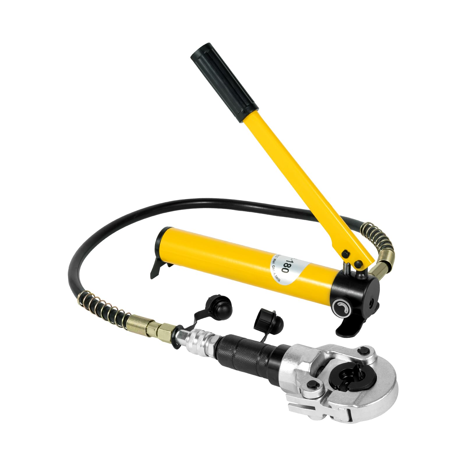 Pinza a pressione idraulica 6T, testa girevole a 360°, sistema di testa di pressatura rimovibile, 9 ganasce (profilo a V e profilo TH) per tubi in alluminio, rame, PEX, PB e manicotti in acciaio inox