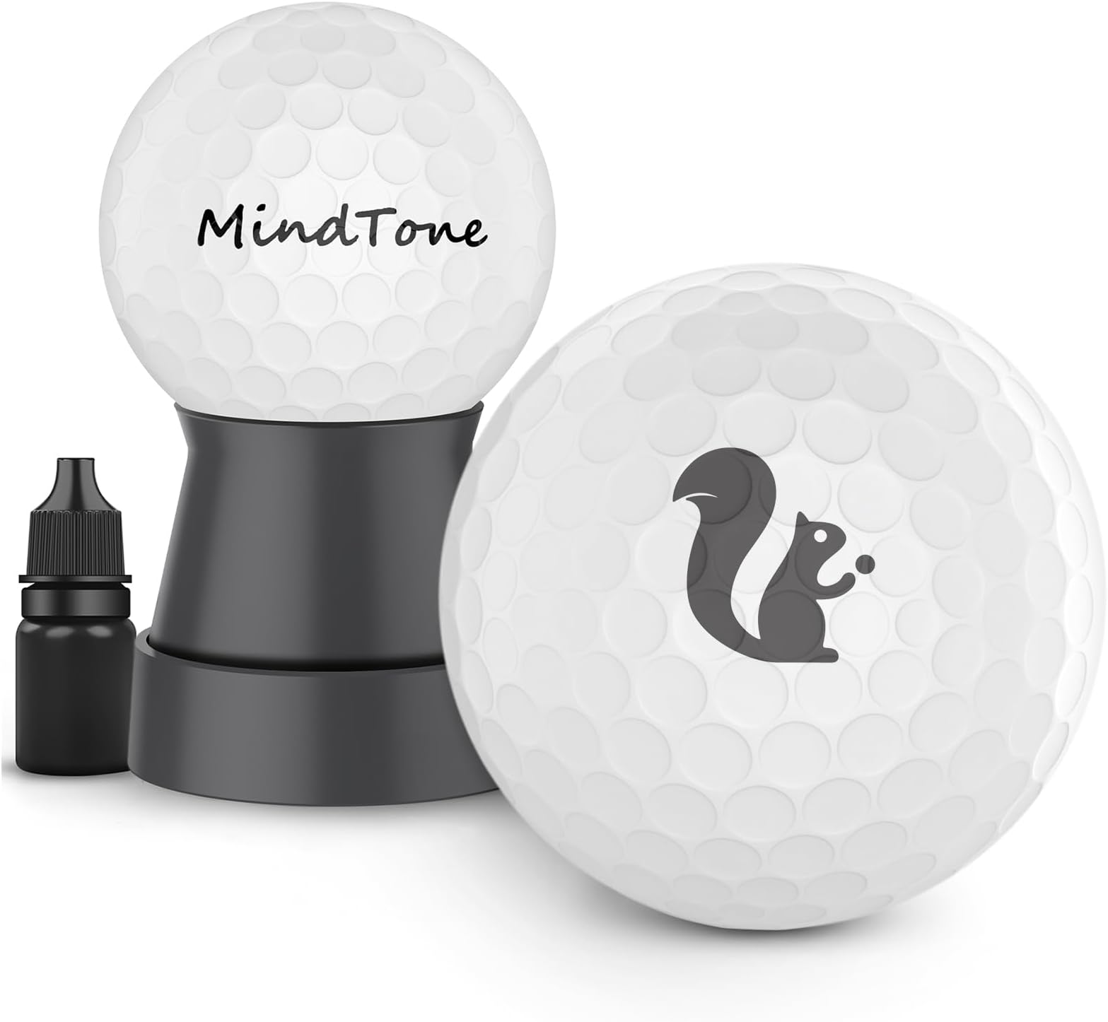 Golf Ball Stamper with Refillable Permanent Ink - Golf Ball Stamp Marker to Identify Golf Balls - Golfing Accessories Reusable Golf Ball Marking Tool Great Gifts for Men and Women Golfers