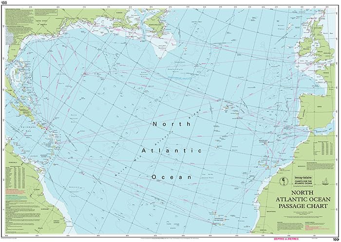 Chart 100 North Atlantic Ocean Passage Chart: Passage Chart (C Charts)