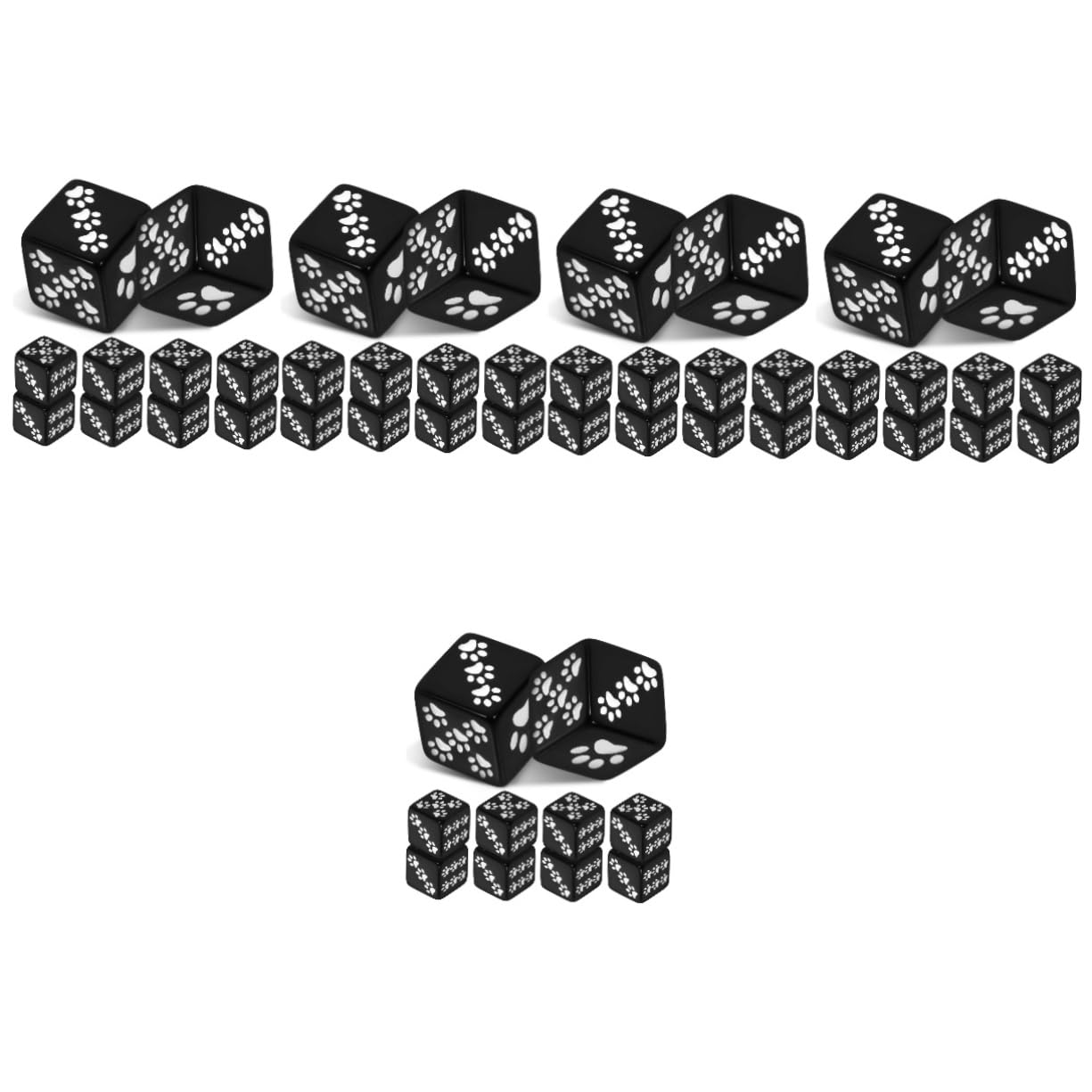 BESTonZON 50pezzi Dadi Da Gioco Con Motivo Orso Paw Dadi Piccoli Sided Per Giochi Da Tavolo Feste e Insegnamento Facili Trasportare e Utilizzare