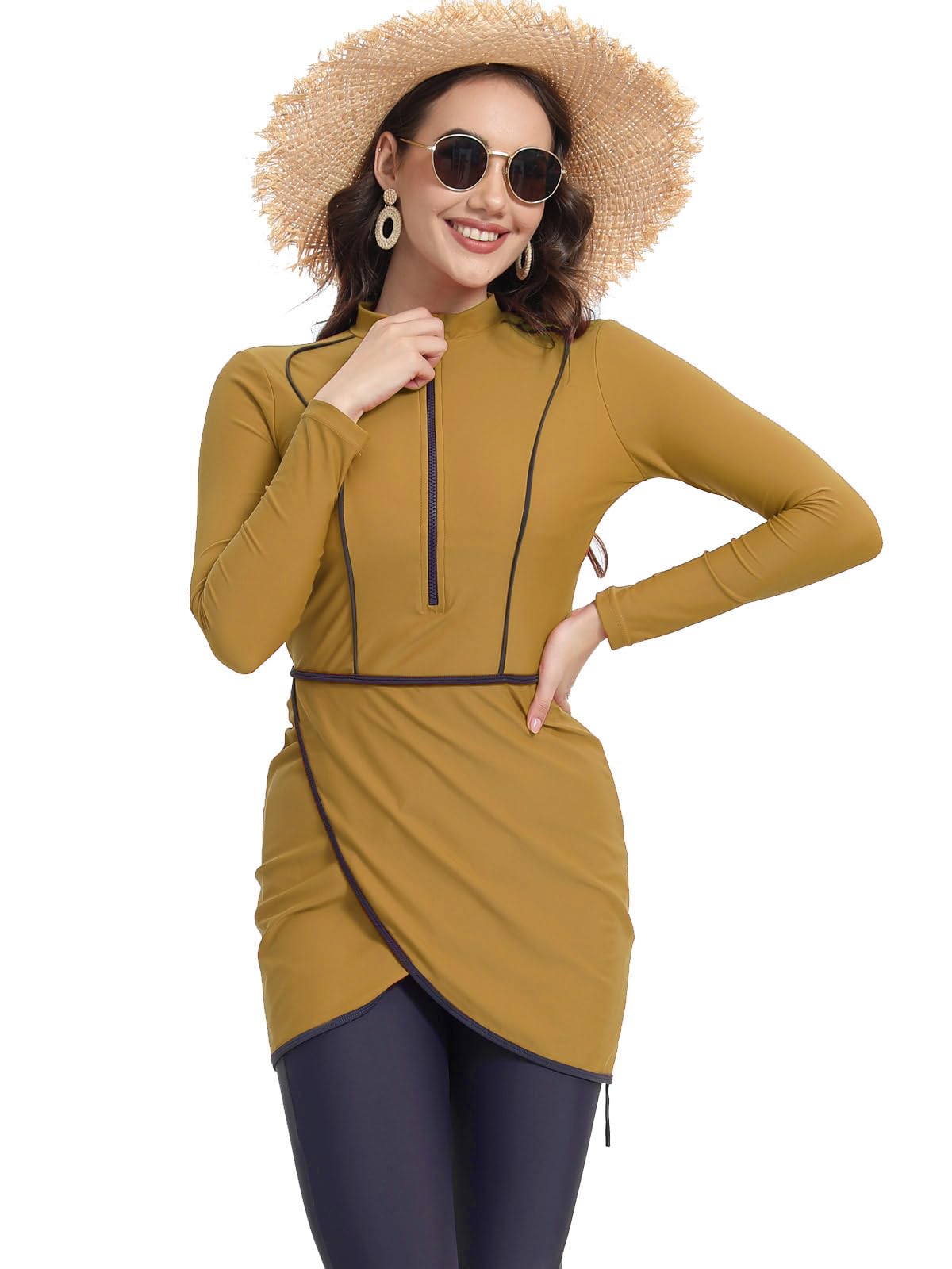 Costume da bagno da donna 3 pezzi musulmano copertura completa hijab burkini modesto costume da bagno Burkini
