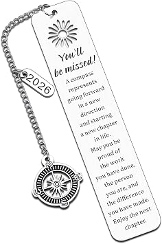 Retirement Gift for Women Men 2026 Retirement Coworker Leaving Gifts Compass Bookmark You Will Be Missed Best Retirement Gifts for Women 2026 Coworker Friends Her Teacher Employee Boss Christmas Gifts