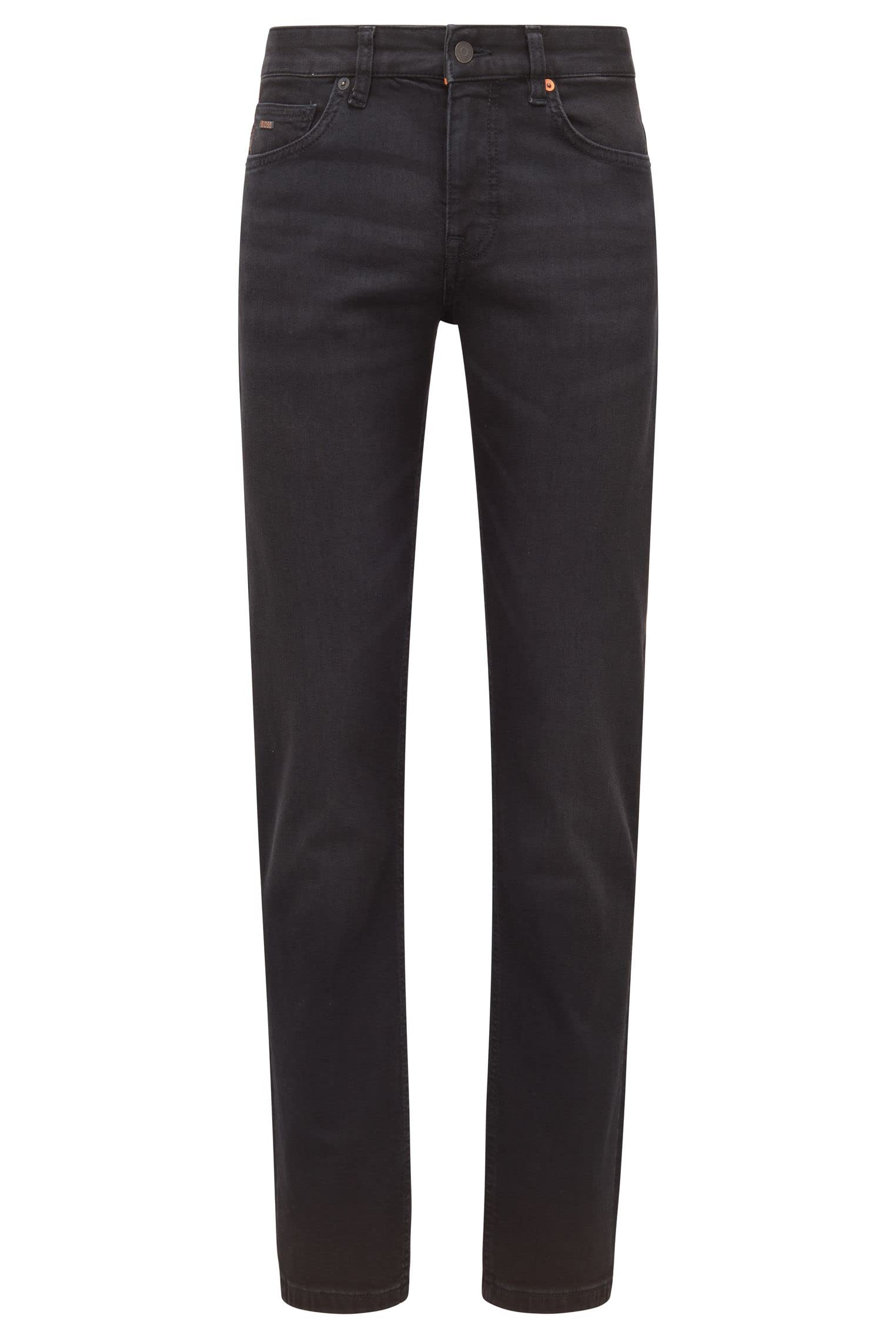 BossMens Delaware BC-L-P Slim-fit Jeans in Grey Super-Stretch Denim