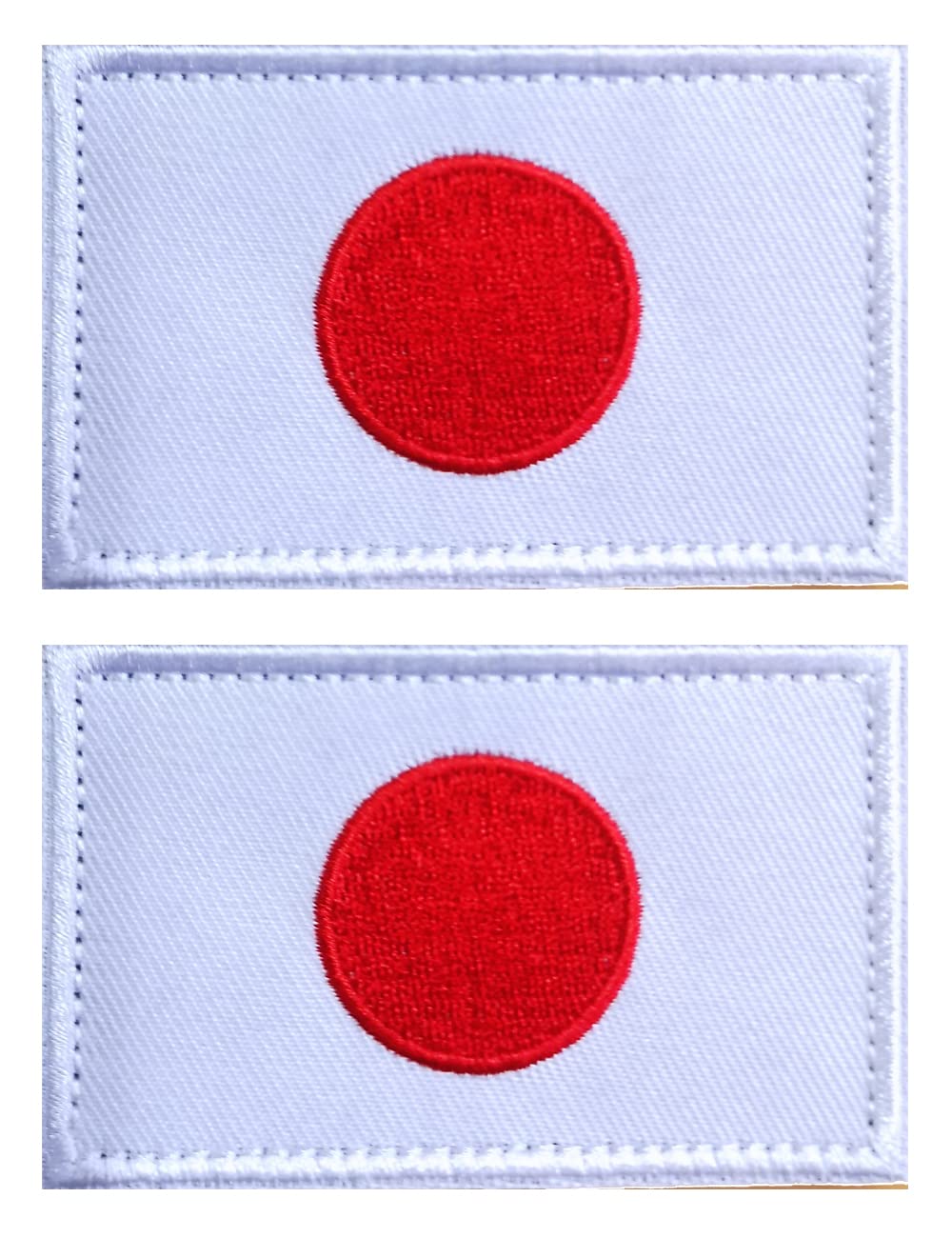 2 PCS AliPlus Japan Flag Patches Embroidered Tactical Military Morale Patch Applique Fastener Hook and Loop