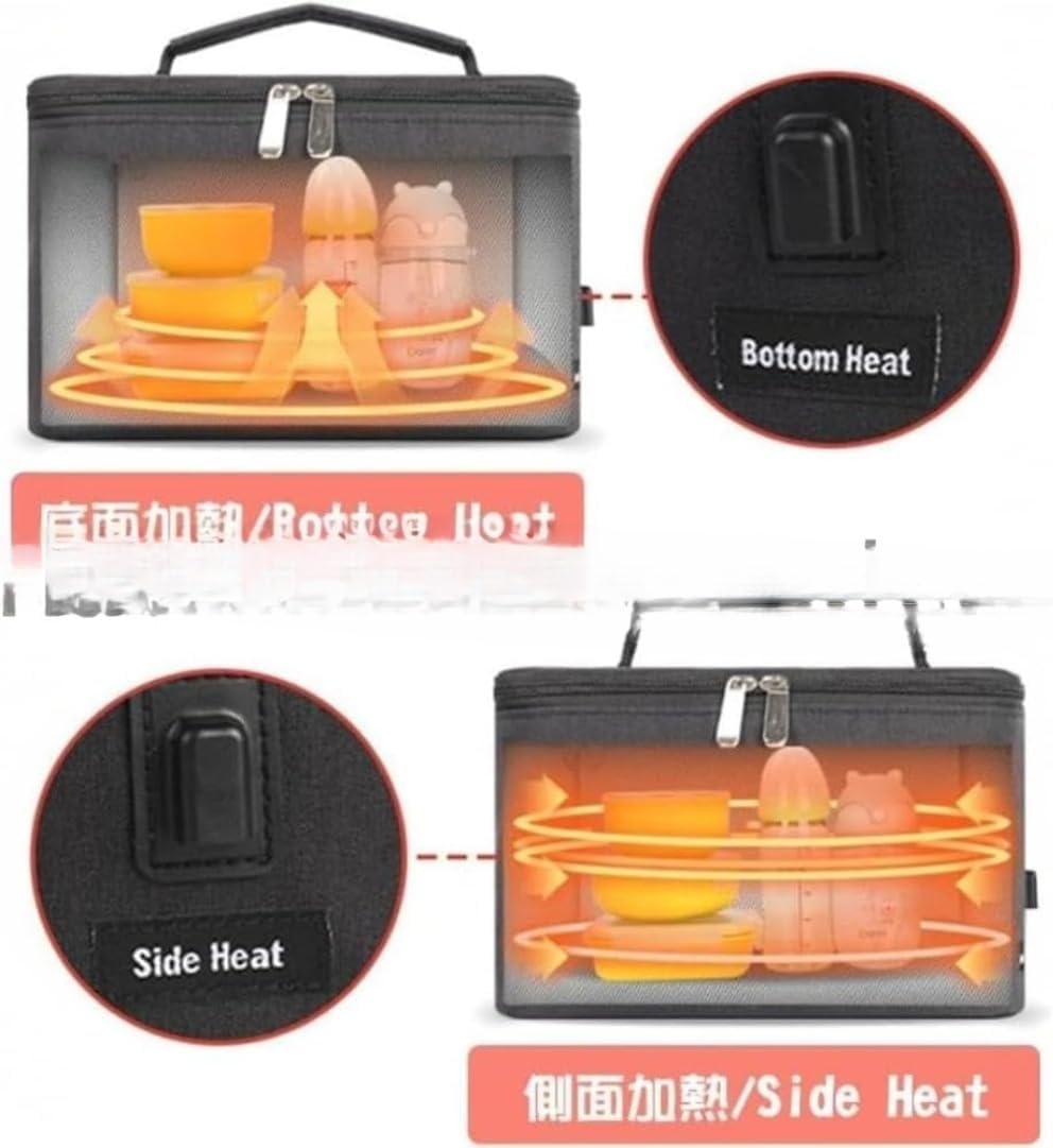 SLLS クーラーバッグ USB 加熱 保温保冷 3L 大容量 防水軽量 アルミホイル内装 温度調節可能 ランチバッグ ピクニック・