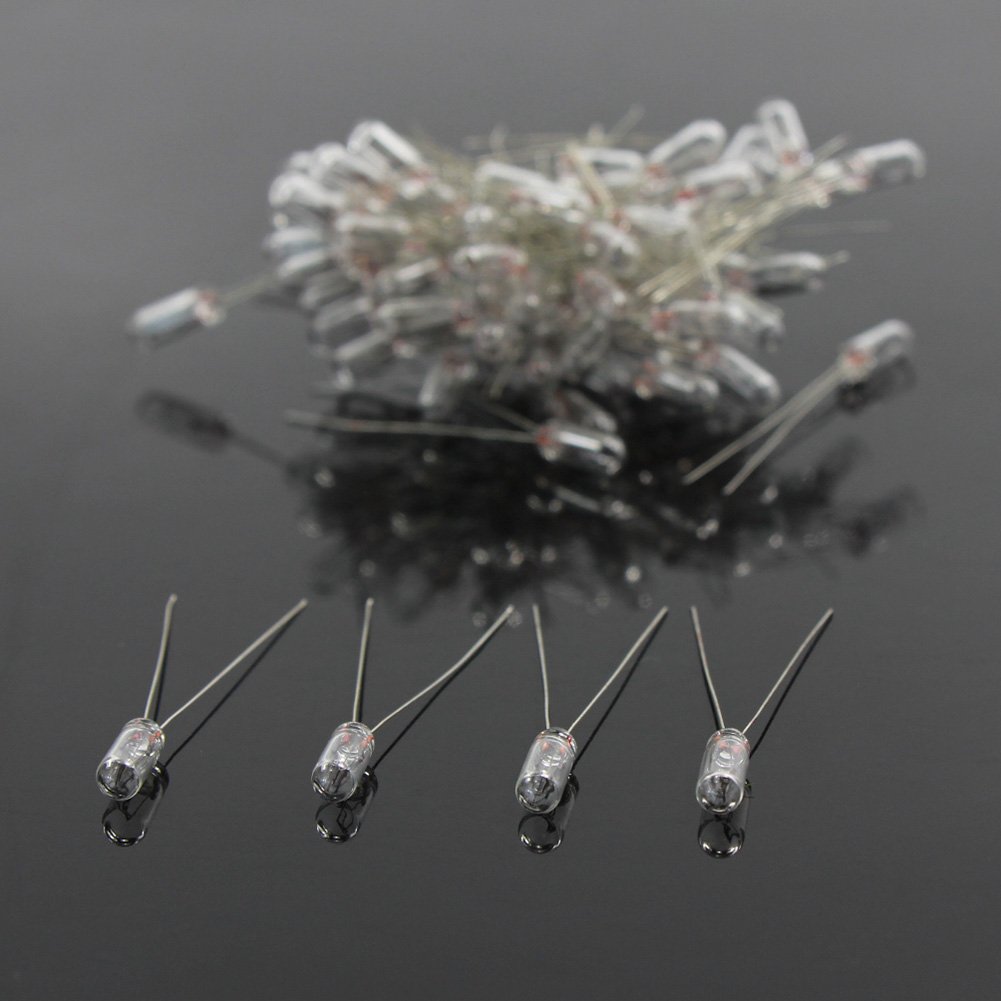 Evemodel 50x 4mm 14V 70mA Grain Of Wheat Bulbs – Warm White, Pre-Wired, HO Scale