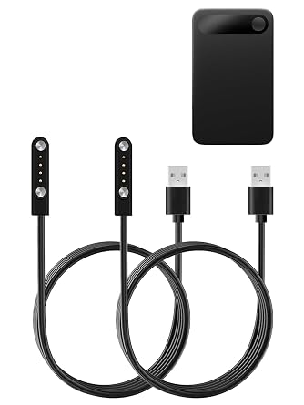 2 Pack for Comulytic Note Pro Ai Voice Recorder Charging Cable - Upgraded Magnetic Fast Charging Cable, Smart Security Chip, USB Cable for comulytic LA558, Black