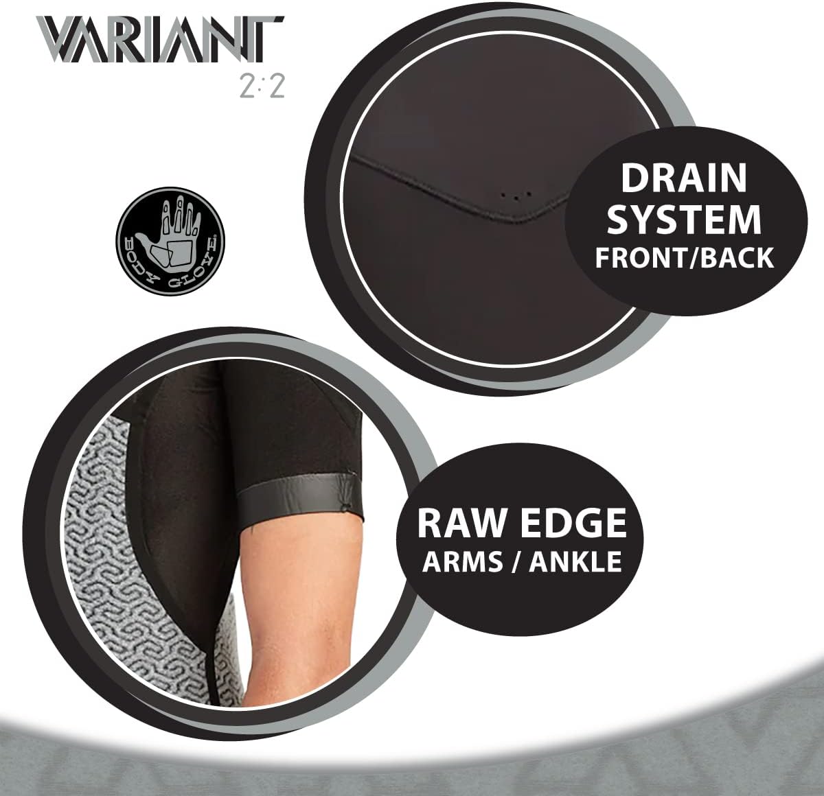 Body Glove Men's Variant 2/2MM Short Sleeve Chest-Zip Full Wetsuit