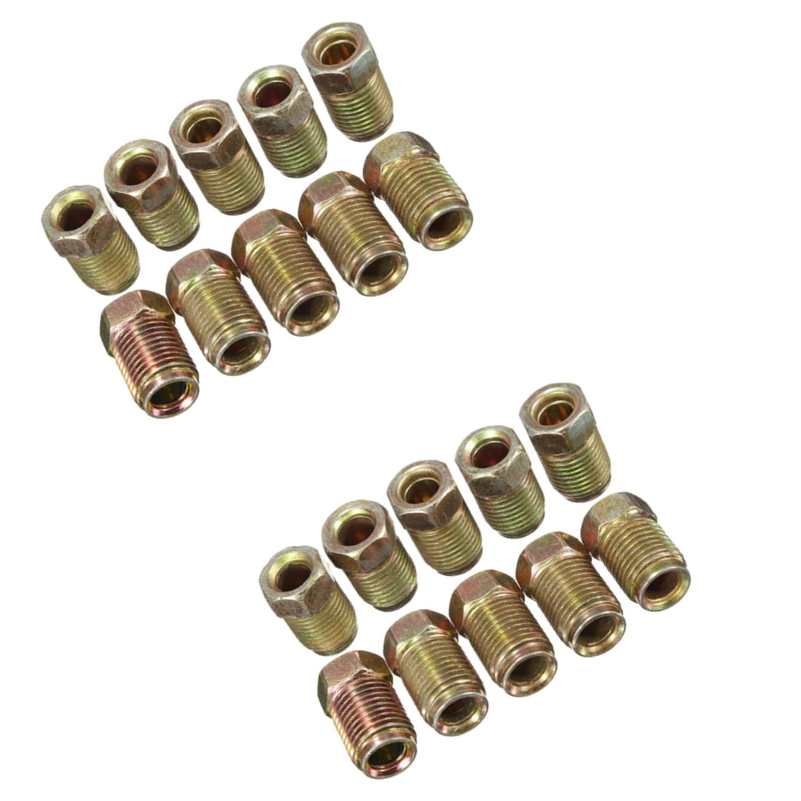 Crffz 20 Pcs 3/16 Brakes Hose Adapter 10Mm Thread Accuracy Seal Automotive Brake Fitting Erosion Resistant Strong Metal Designs High Strength Brakes Hose Adapter