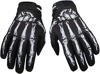 Toddmomy 1 Par Esqueleto Luvas De Osso Dedo Inteiro Luvas Curtas Luvas Pretas Luvas Para Adultos Luvas De Pata De Caveira Luvas De Bicicleta Luvas De Ciclismo Luvas De Motocicleta Homens E