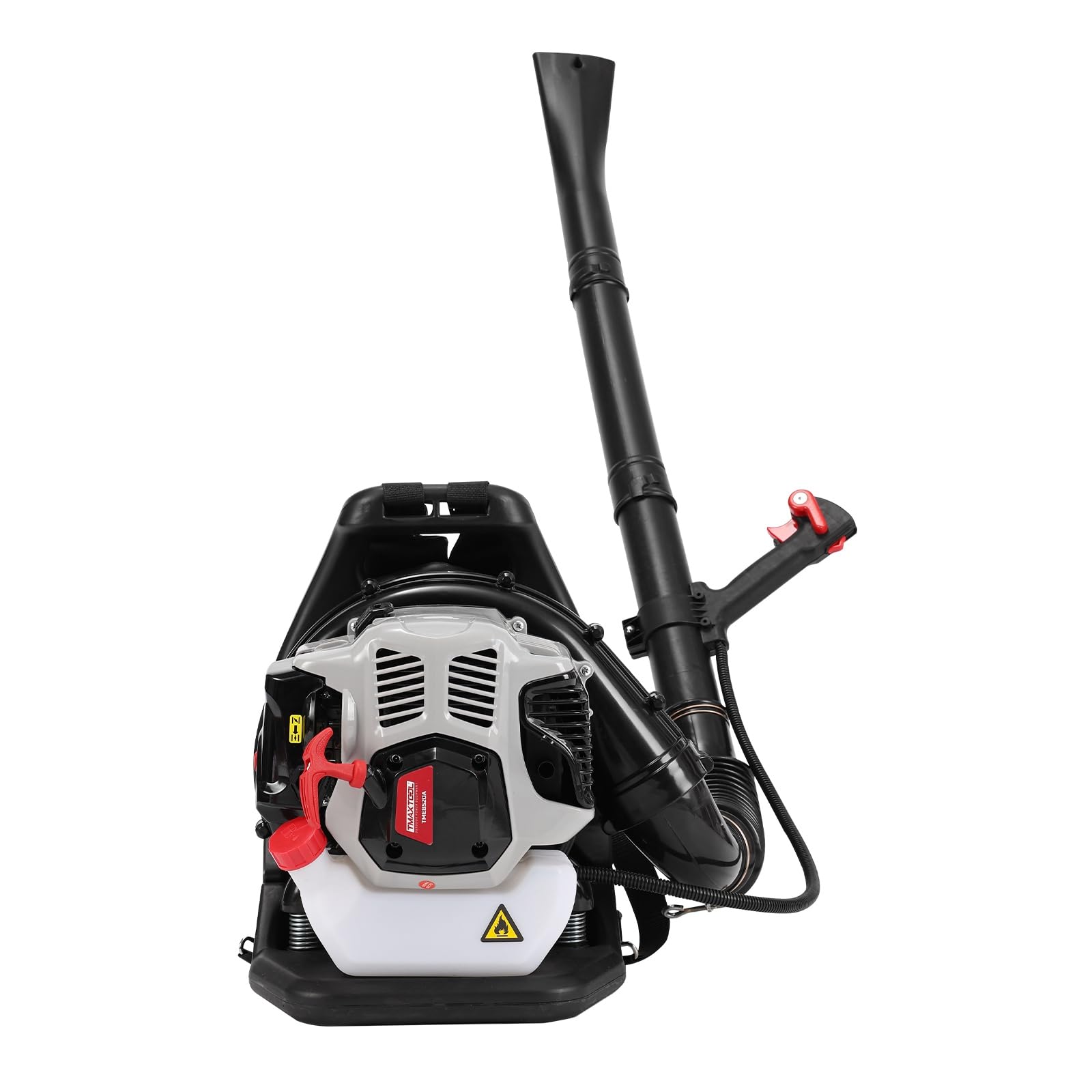 SwitZer 51.7cc Backpack Petrol Leaf Blower 2-Stroke Garden Blower with Variable Speed, 720m³/h Air Volume, 70m/s Air Speed, Heavy Duty Outdoor Cleaner