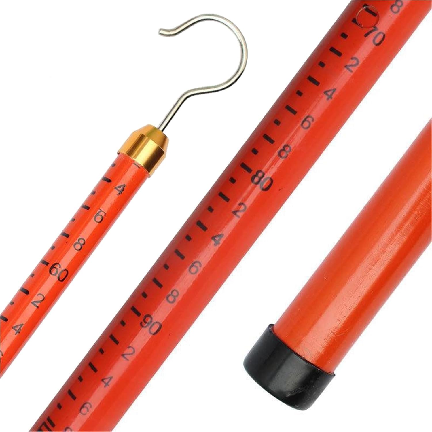 High-Voltage Measuring Rods Set - 3 Pack 18m/59ft Lightweight Measurement Sticks with Portable Bag for Power Tower & Street Light Maintenance - Orange