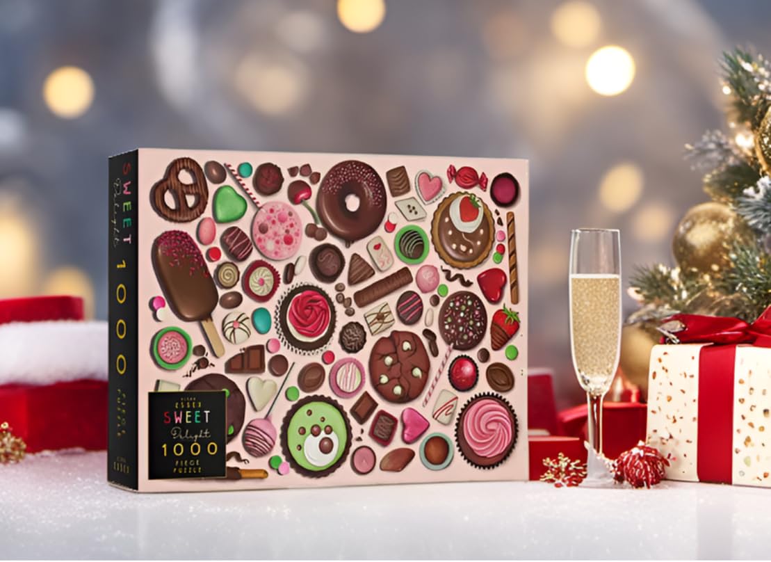 Elena Essex 1000 Piece Puzzle for Adults - | Puzzles for Adults 1000 Pieces | Colorful Floral Rainbow Gradient Jigsaw | jigsaws Size 20x28 inches