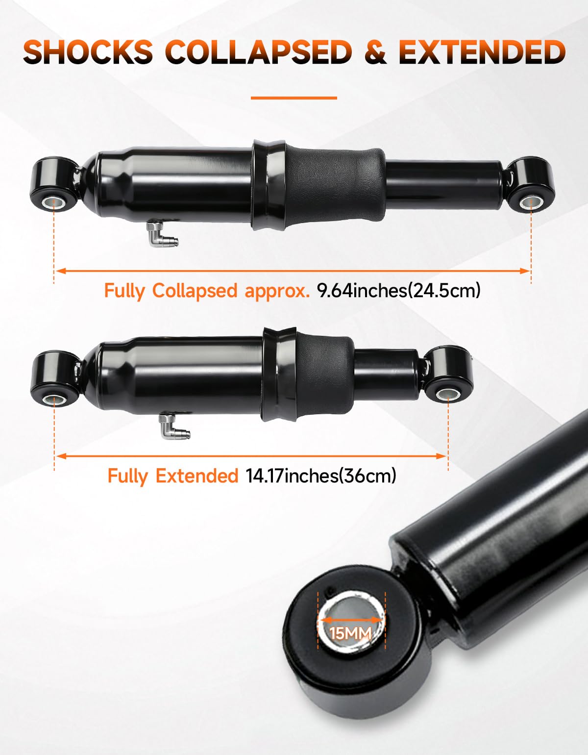 Amazon | TCT-MOTORPARTS 調節可能なリアエアライドサスペンション