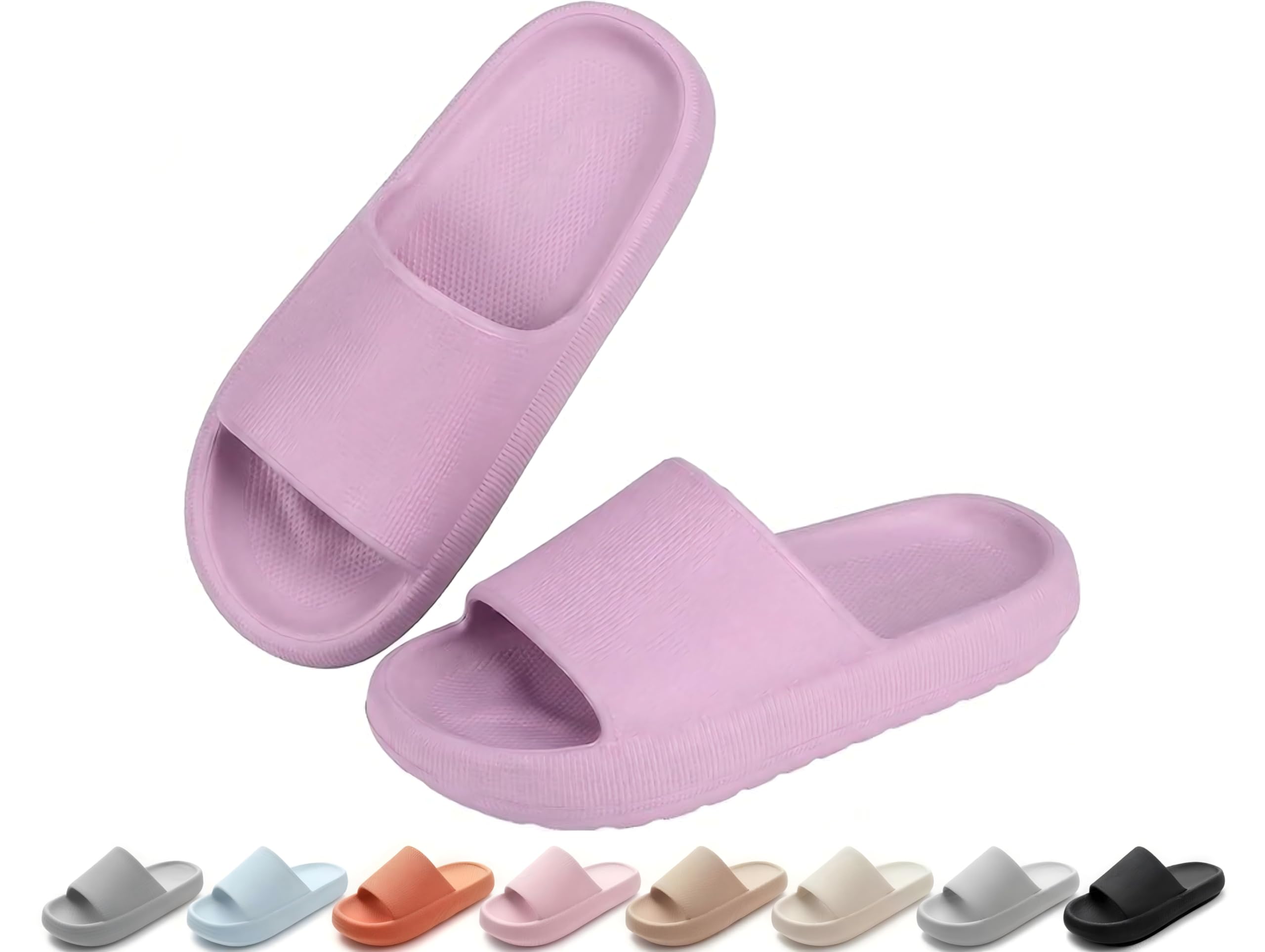 Ankis Badelatschen Damen & Herren,Badeschlappen & Schlappen Damen, Weiche Hausschuhe, Wolkenschuhe, Rutschfeste Badesandalen für Dusche Pool Strand & Sauna, Hausschuhe Damen