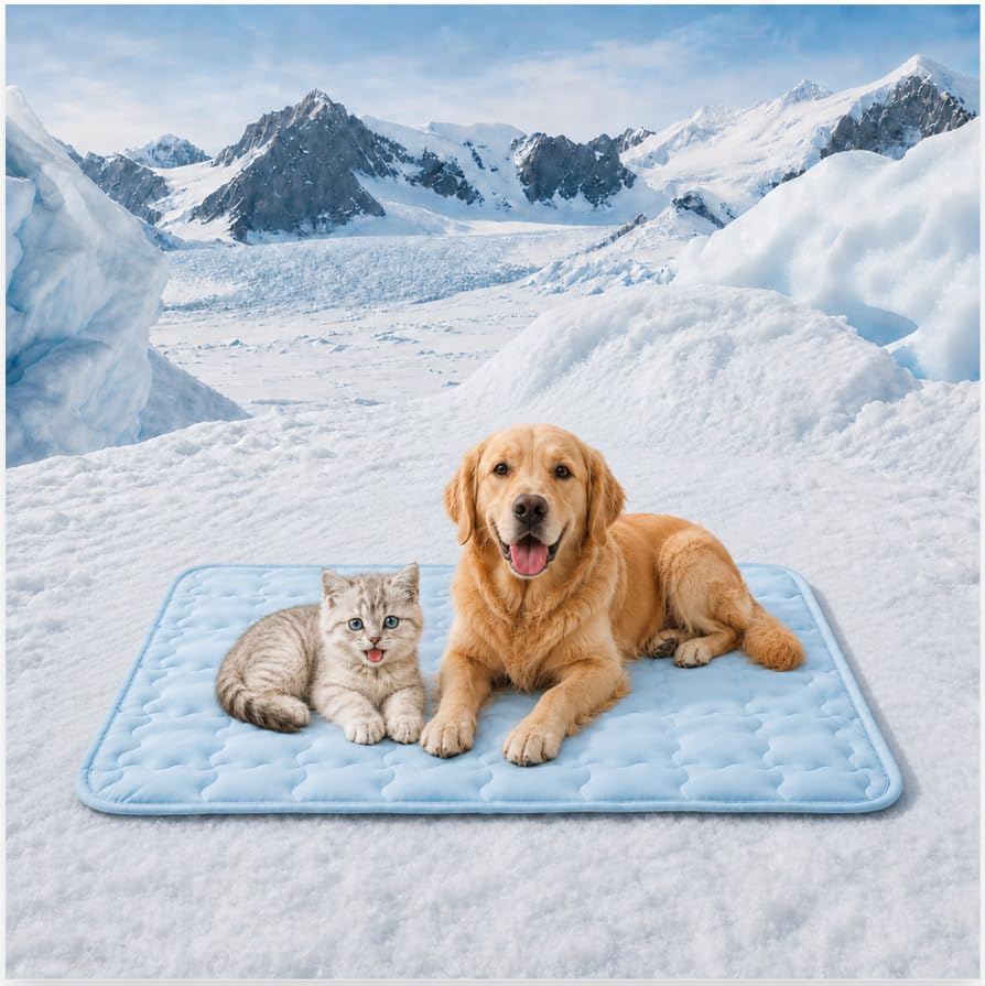 DVDVBOOM Cooling Mat For Dogs, Cat Cool Mat Pet Cooling Mats, Small Medium Large Pet Cooling Pad, Velvet For All Seasons Washable Keeps Cats, Dogs & Puppies Cool, Cooling Pads Indoor Outdoor. — image 1