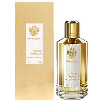 Mancera Royal Vanilla Eau de Parfum, 120ml / 4 fl oz Warm Vanilla Amber Perfume (Vanilla, Peach, Musk)