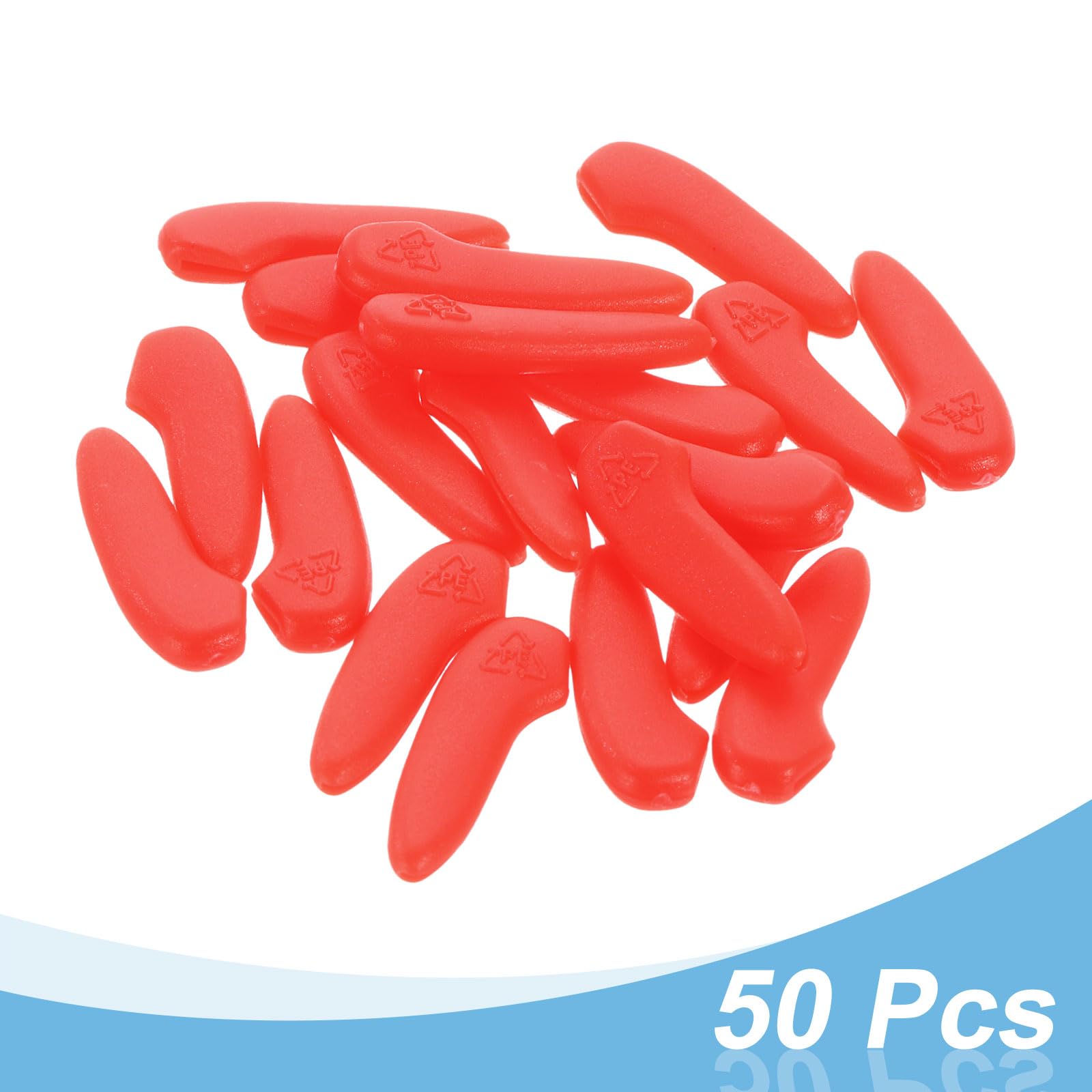 QUARKZMAN 50Pcs Protector de Punta de Cuchillo Cubierta de Plástico Fundas Protectoras de Punta de Cuchillo para Cocina, Rojo