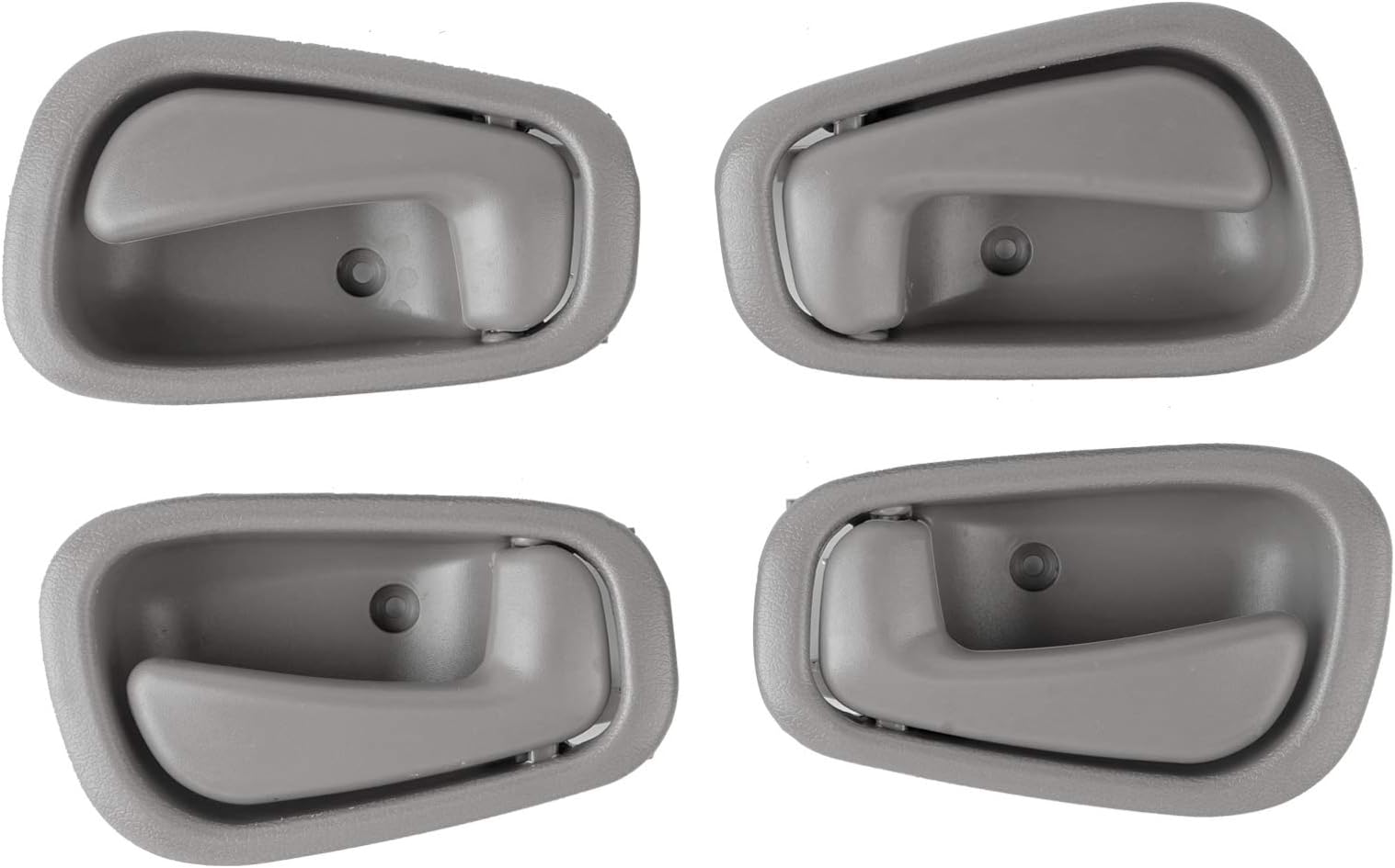 NPAUTO Interior Front Rear Door Handles Driver Passenger Side Pair Replacement for 1998 1999 2000 2001 2002 Toyota Corolla Chevy Prizm Manual Lock, Gray