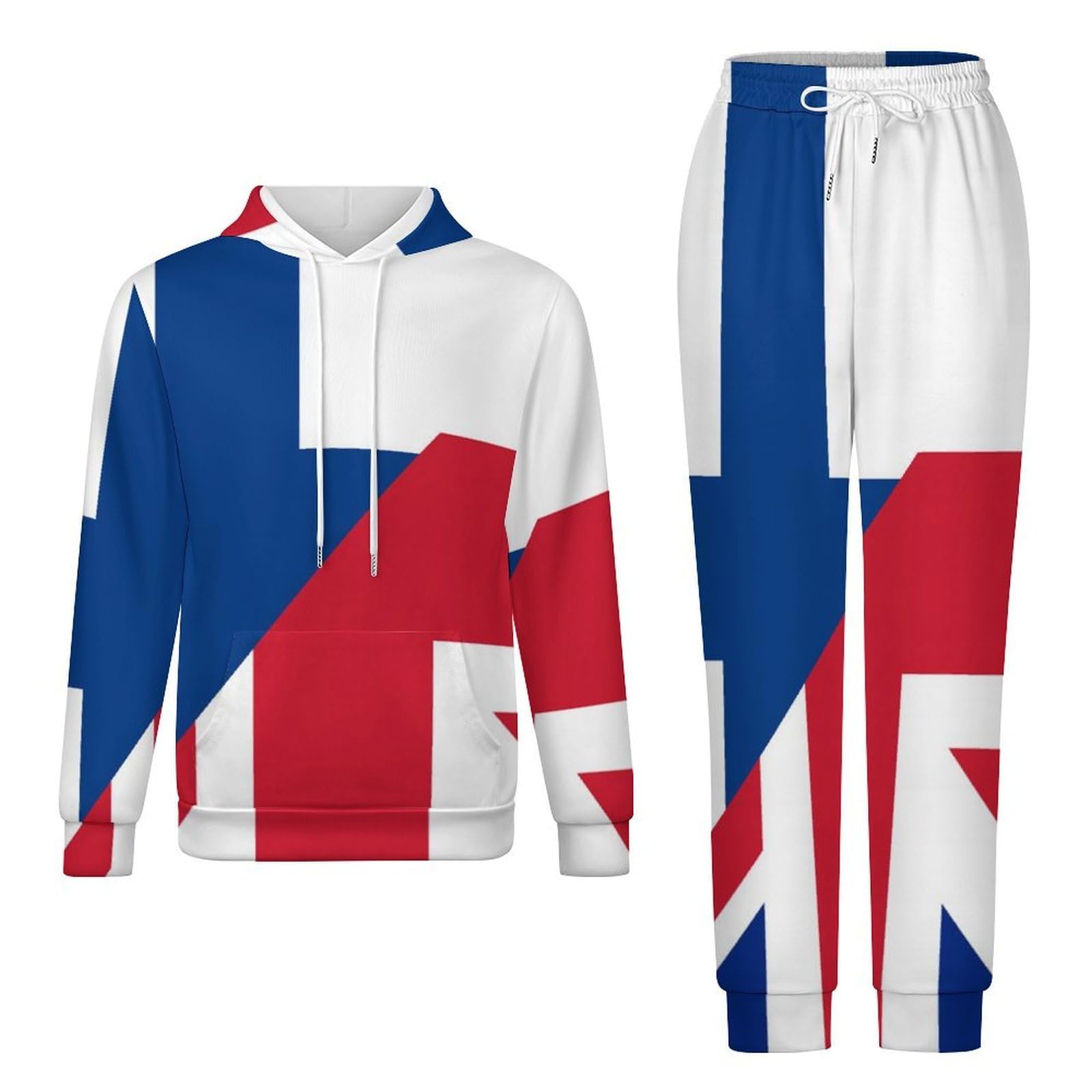 Birtish e Finlandia Flag Tute per gli Uomini Manica Lunga Felpa Con Cappuccio E Pantaloni Della Tuta Joggers Set Moda Tute