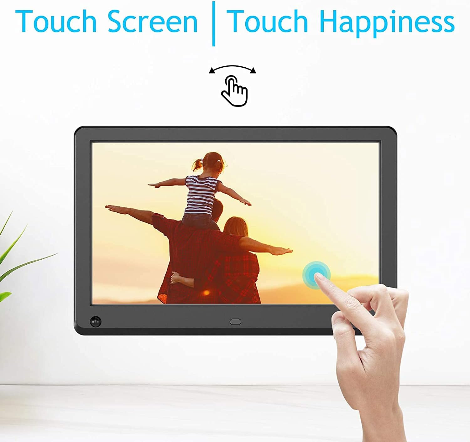 Digital Picture Frame WiFi 8 Inch Digital Photo Frame Full HD 1080P IPS Touch Screen Display with 8G Memory, Share Photos and Videos via Free App, Email, Cloud, Stereo Video Music Player, Best Gift : Electronics