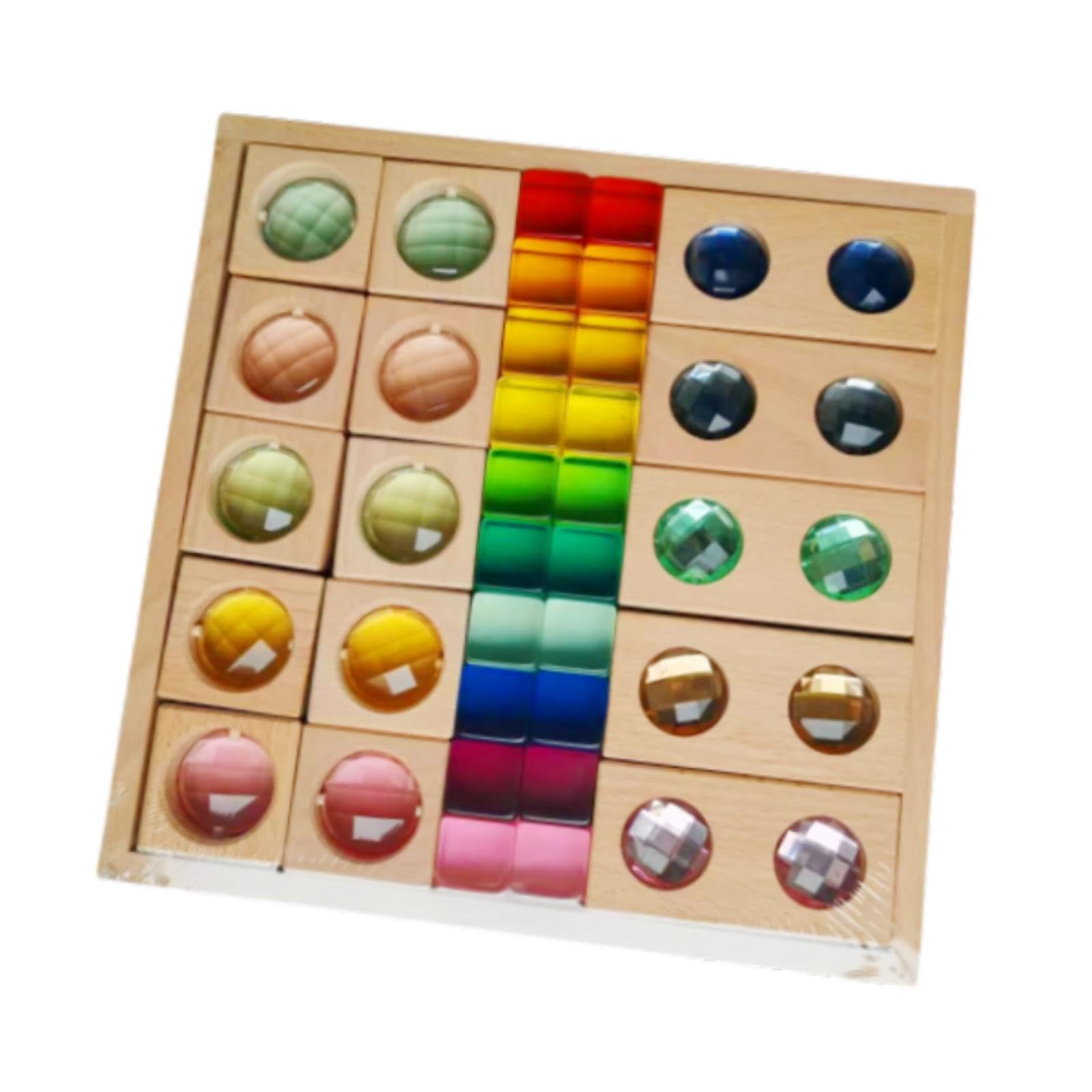 Amazon | Shamiina アクリル木製ブロックセット キューブ