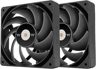 Thermaltake TOUGHFAN 12 Pro PWM High Static Pressure (up to 2000RPM) Radiator Fan (2 Pack) - Black Edition, CL-F159-PL12BL-A