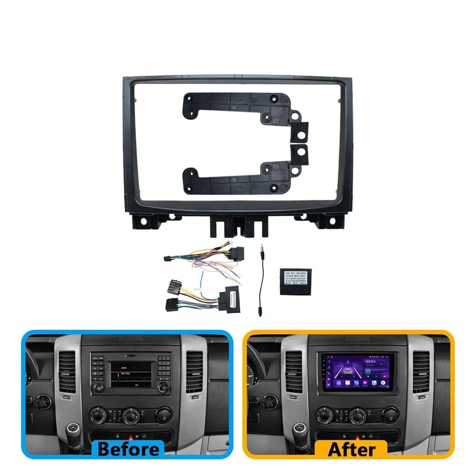 per VW Crafter Auto Radio Android Lettore Stereo Console Telaio Fascia 16PIN Adattatore Cablaggio Canbus Mascherina Autoradio(Only Cable Canbus)