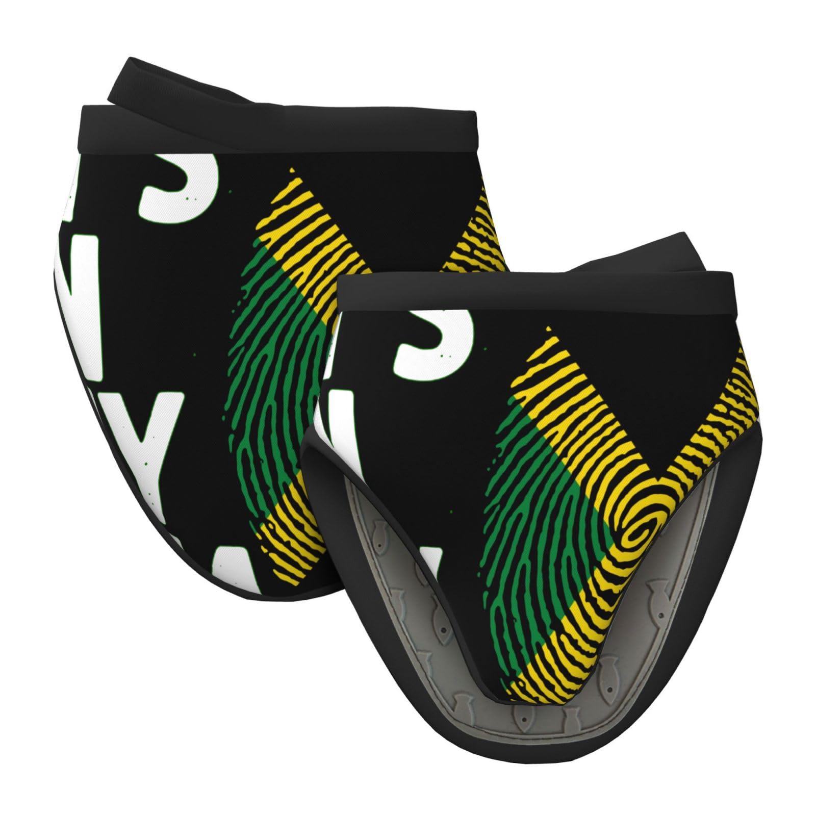 Silicone Oven Mitts, Heat and Slip Resistant Kitchen Mittens 2-Pack Set, It's in MyJamaica Flag Short Soft Oven Gloves