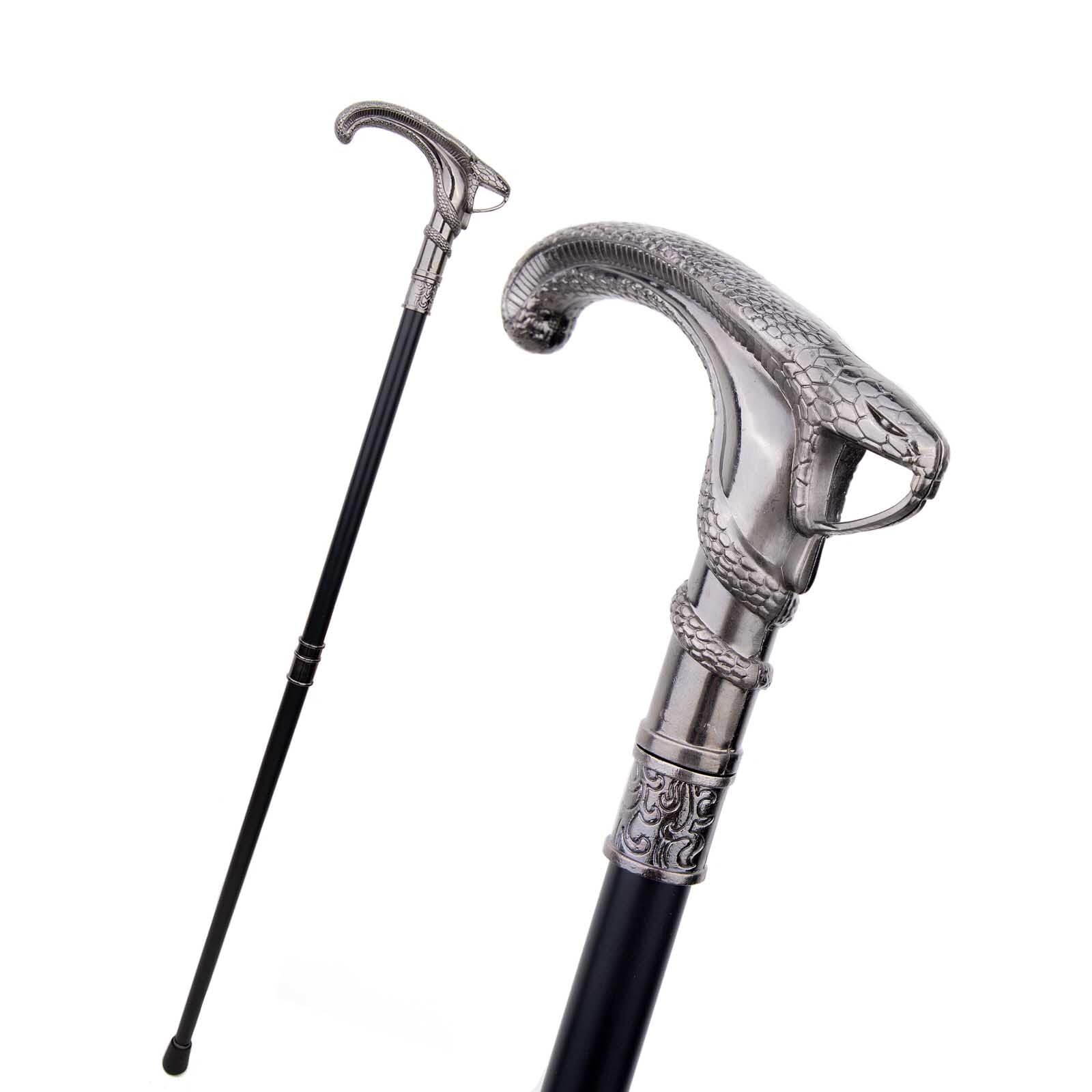 Bastón de Lujo con Cuerpo de Serpiente para Hombre y Mujer, Cetro Antideslizante Extraíble, para Cosplay Fiestas Vintage 93 Cm