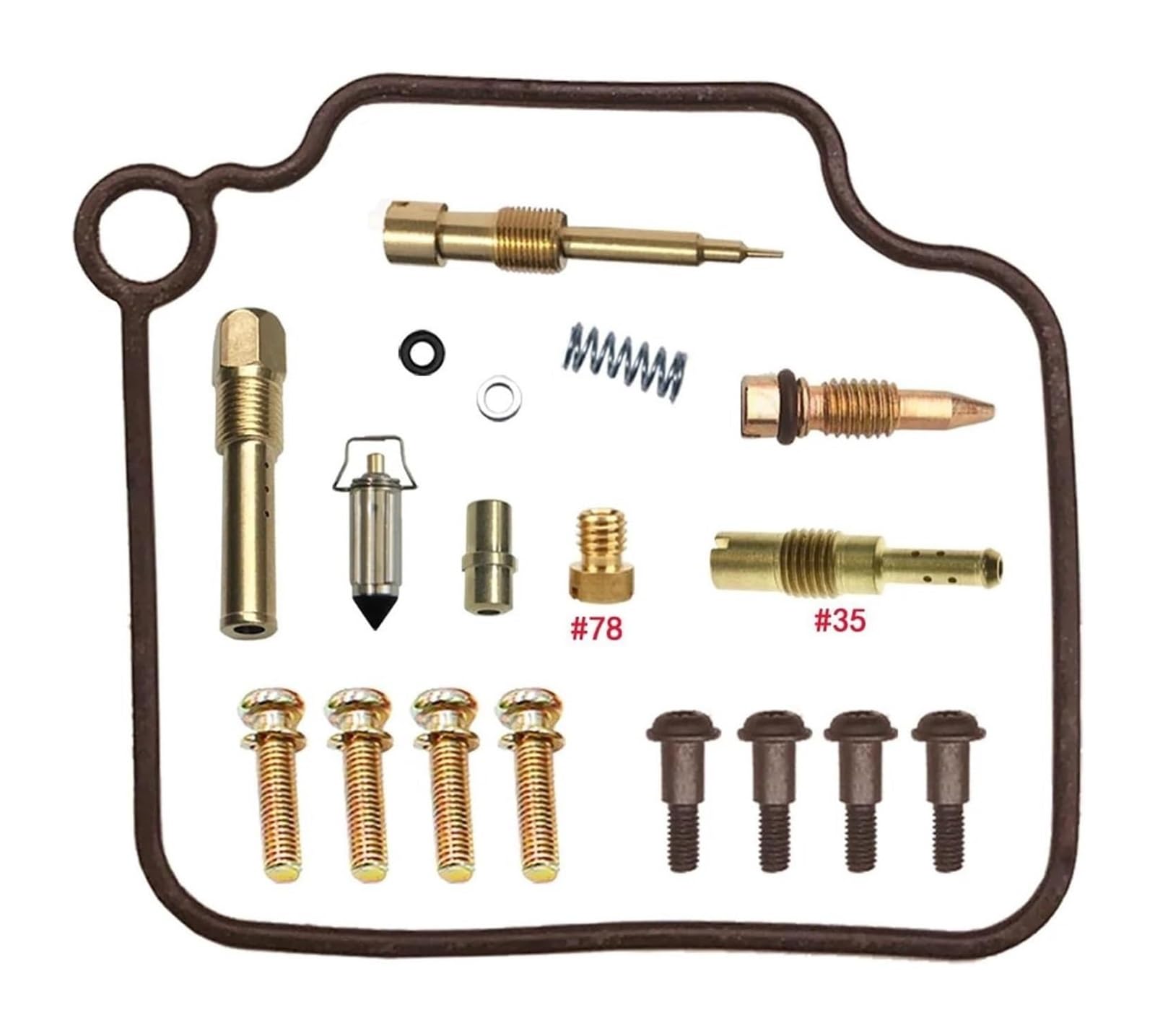 Carburador de Repuest Para Piaggio 125 BYQ125T Diafragma Corredera Membrana Piezas Carburador Reconstrucción Motocicleta Reparación Kit(Set 1)