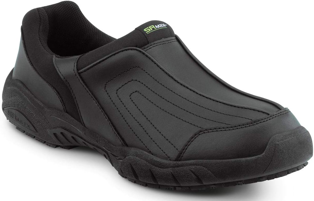 SR Max Charlotte, Women's, Black, Athletic Slip On Style Slip Resistant Soft Toe Work Shoe