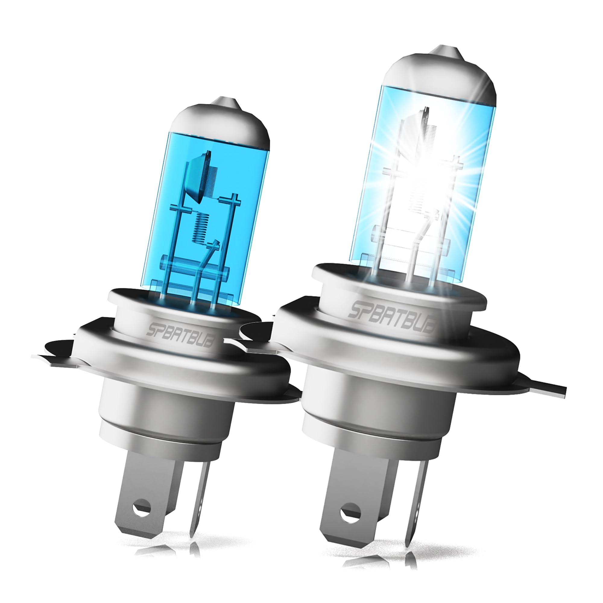 SPBRTBUB Headlights Bulbs Compatible With Honda HR-V 2016-2018, 9003/H4 High Low Beam High Performance Halogen Headlight Bulb Kits, 6000K White Light,