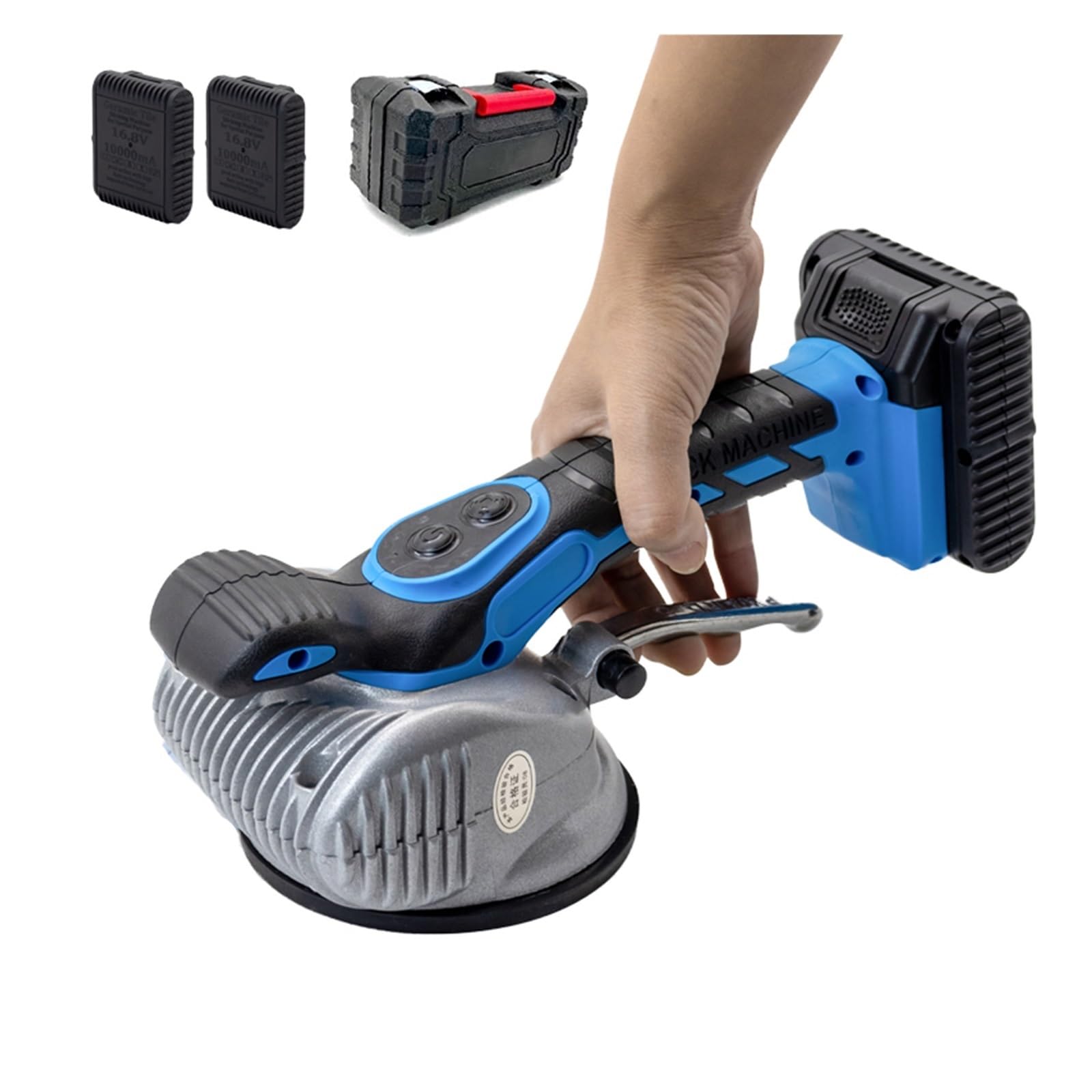 Máquina niveladora de baldosas por vibración, automática, 6 velocidades, 15 000 VPM, mano, 16,8 V, 10 mAh, 2 baterías Para uso de bricolaje