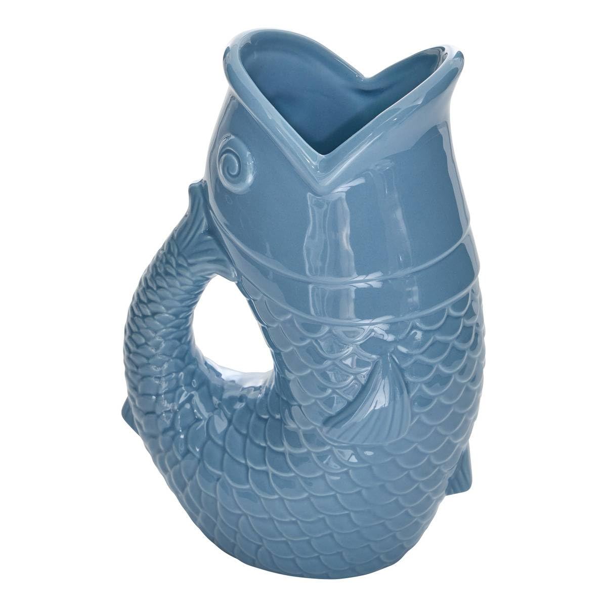 Atmosphera - Vase Ocea Poisson 16,5x11x25 cm - Blanc